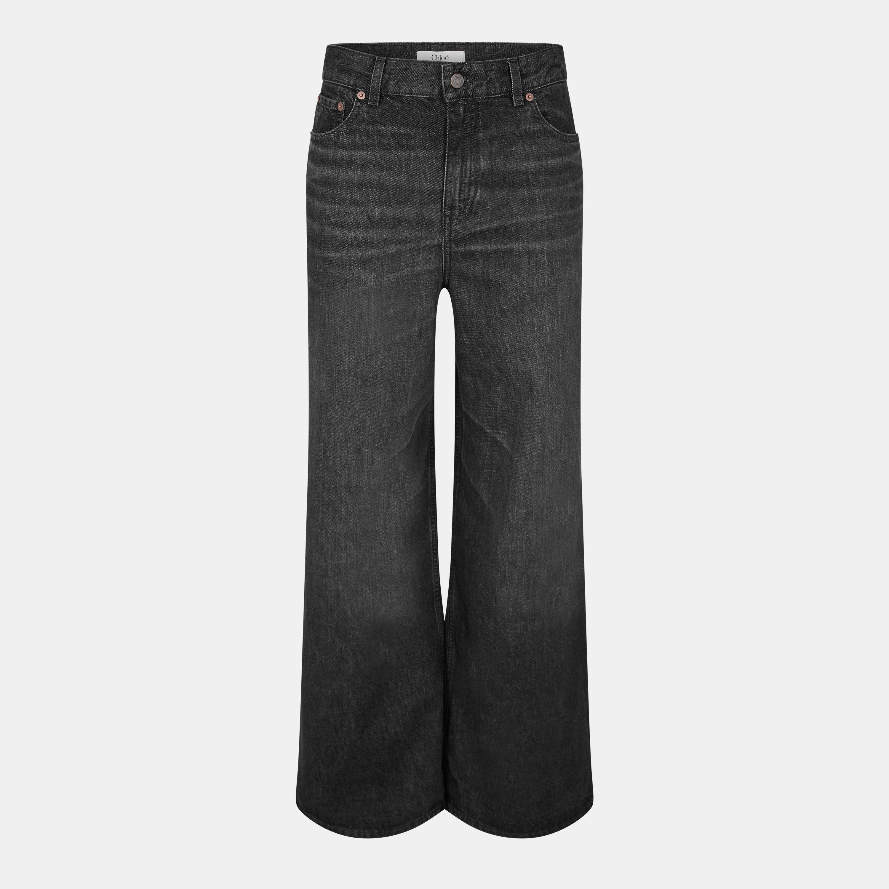 Onyx Black - Chloe - Women's High-Rise Flared Bootcut Jeans - 1