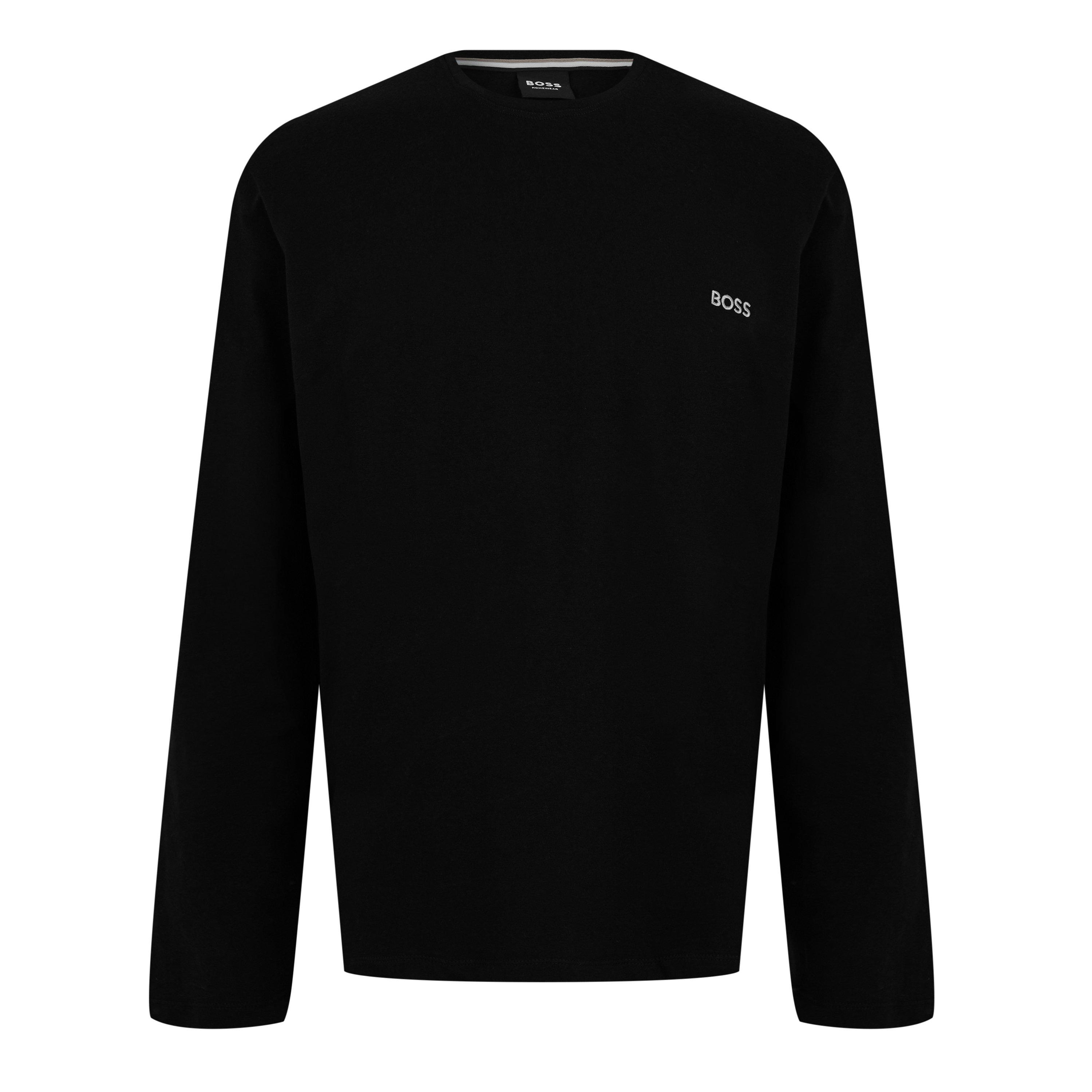 Black 001 - Boss - Men's MixMatch Long-Sleeve T-Shirt, Embroidered Logo - 1