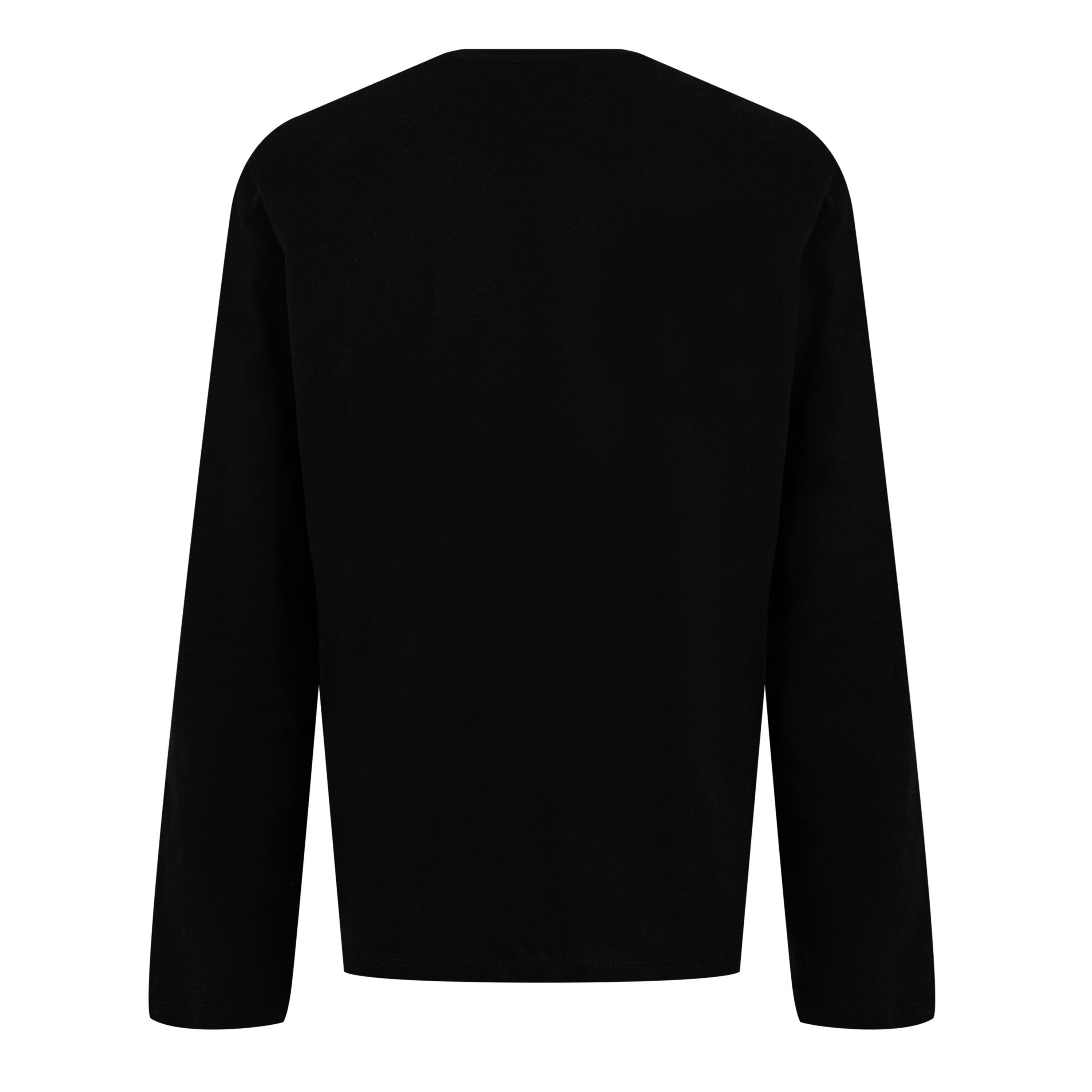 Black 001 - Boss - Men's MixMatch Long-Sleeve T-Shirt, Embroidered Logo - 2