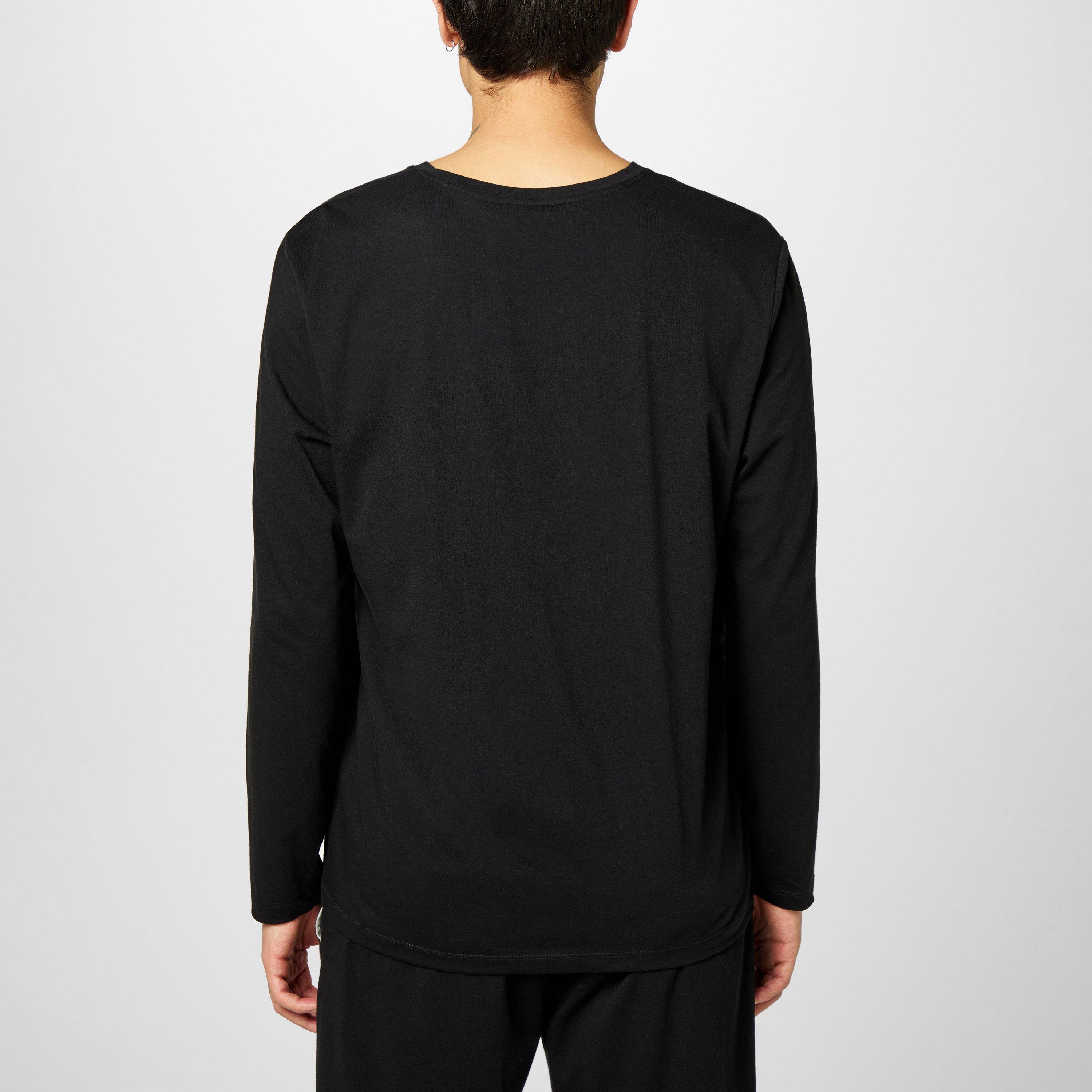 Black 001 - Boss - Men's MixMatch Long-Sleeve T-Shirt, Embroidered Logo - 3