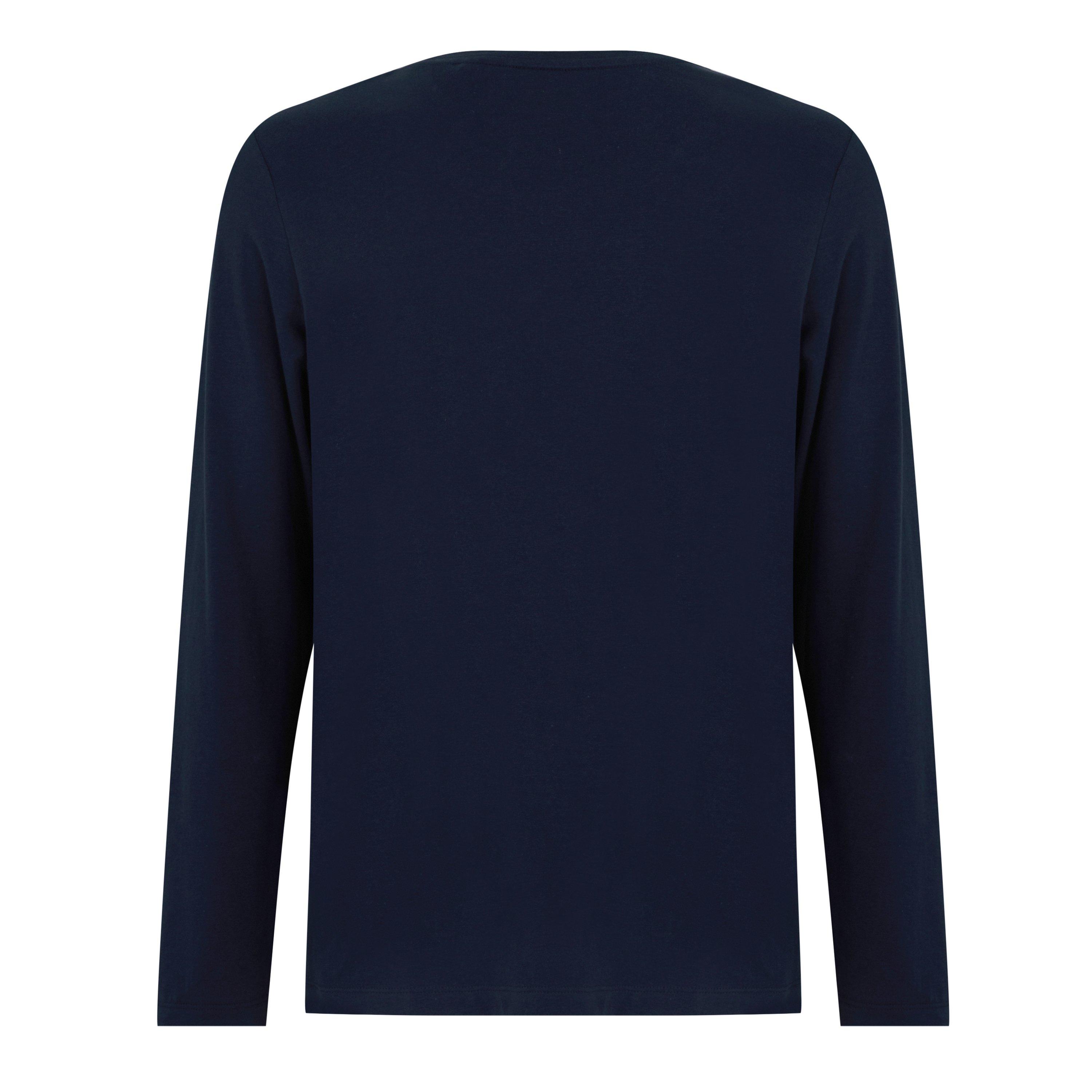 Navy 403 - Boss - Men's MixMatch Long-Sleeve T-Shirt, Embroidered Logo - 2