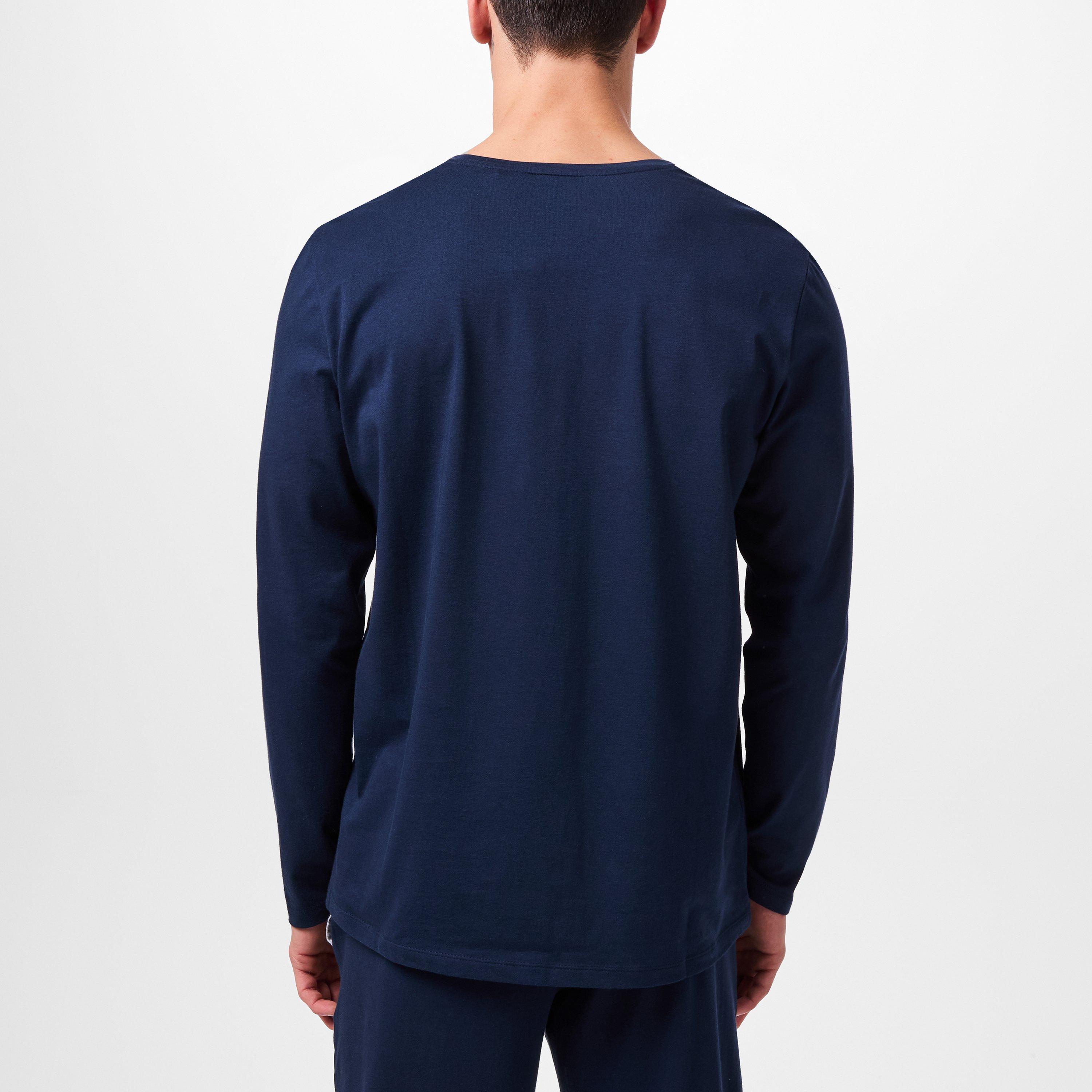 Navy 403 - Boss - Men's MixMatch Long-Sleeve T-Shirt, Embroidered Logo - 4