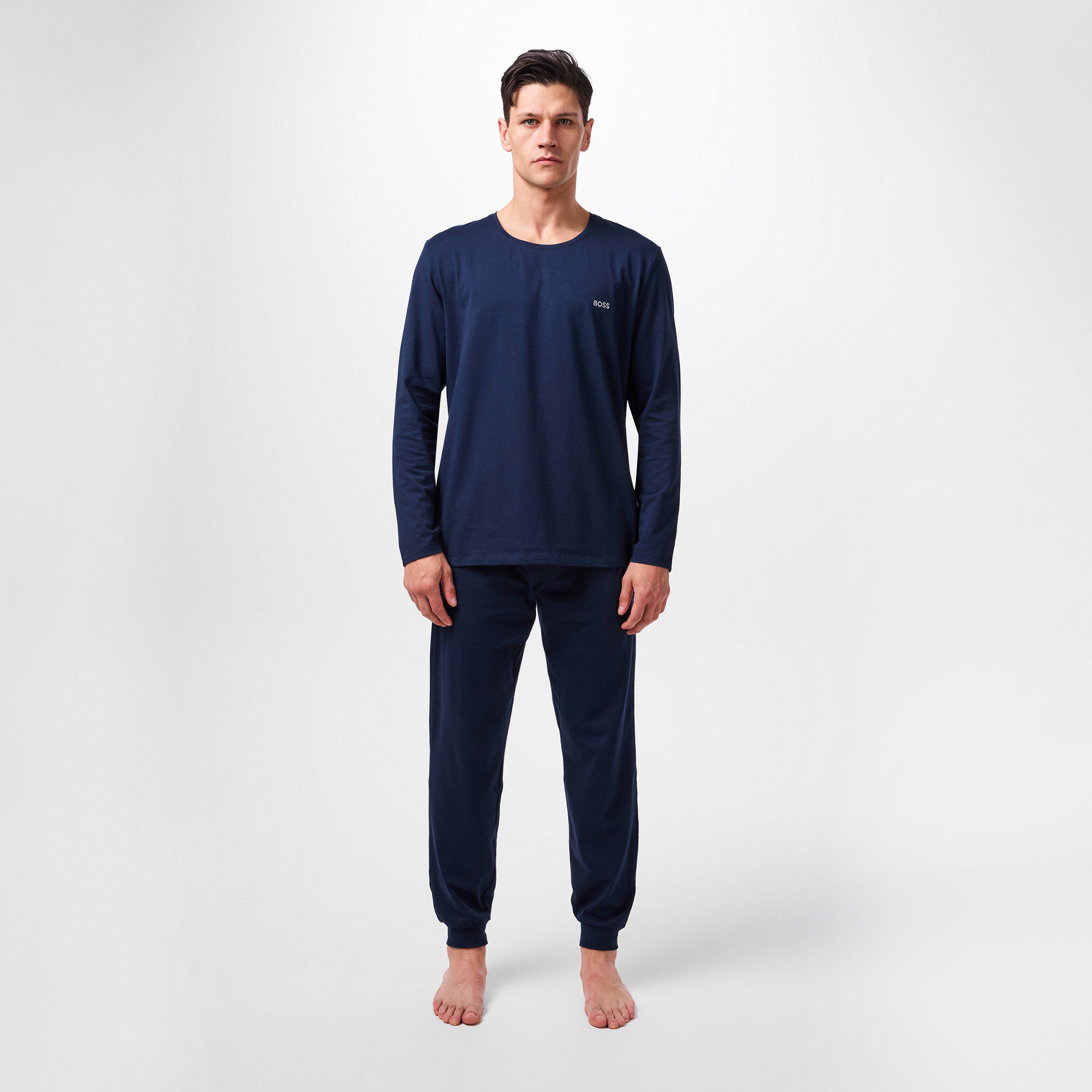 Navy 403 - Boss - Men's MixMatch Long-Sleeve T-Shirt, Embroidered Logo - 6