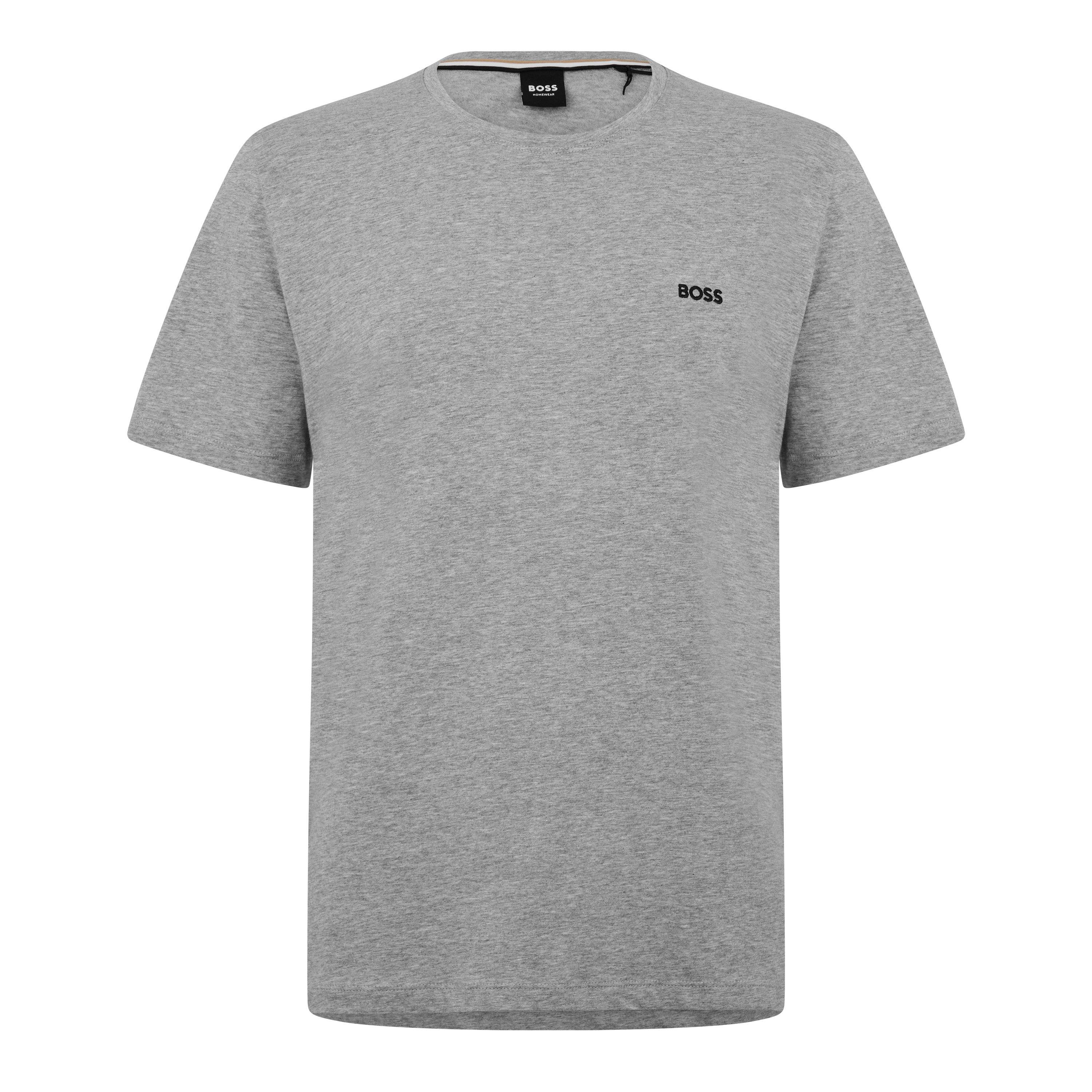Medium Grey 033 - Boss - Mens BOSS Bodywear Mix & Match Premium Cotton T-Shirt with Logo Detail - 7
