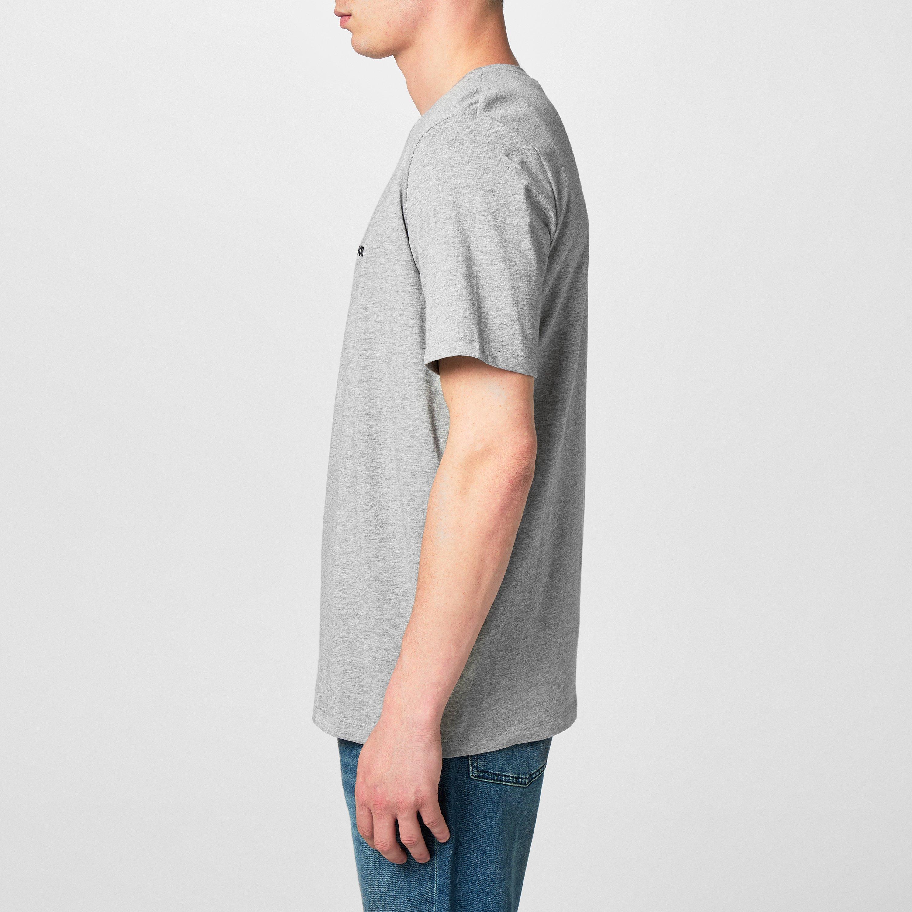 Medium Grey 033 - Boss - Mens BOSS Bodywear Mix & Match Premium Cotton T-Shirt with Logo Detail - 5