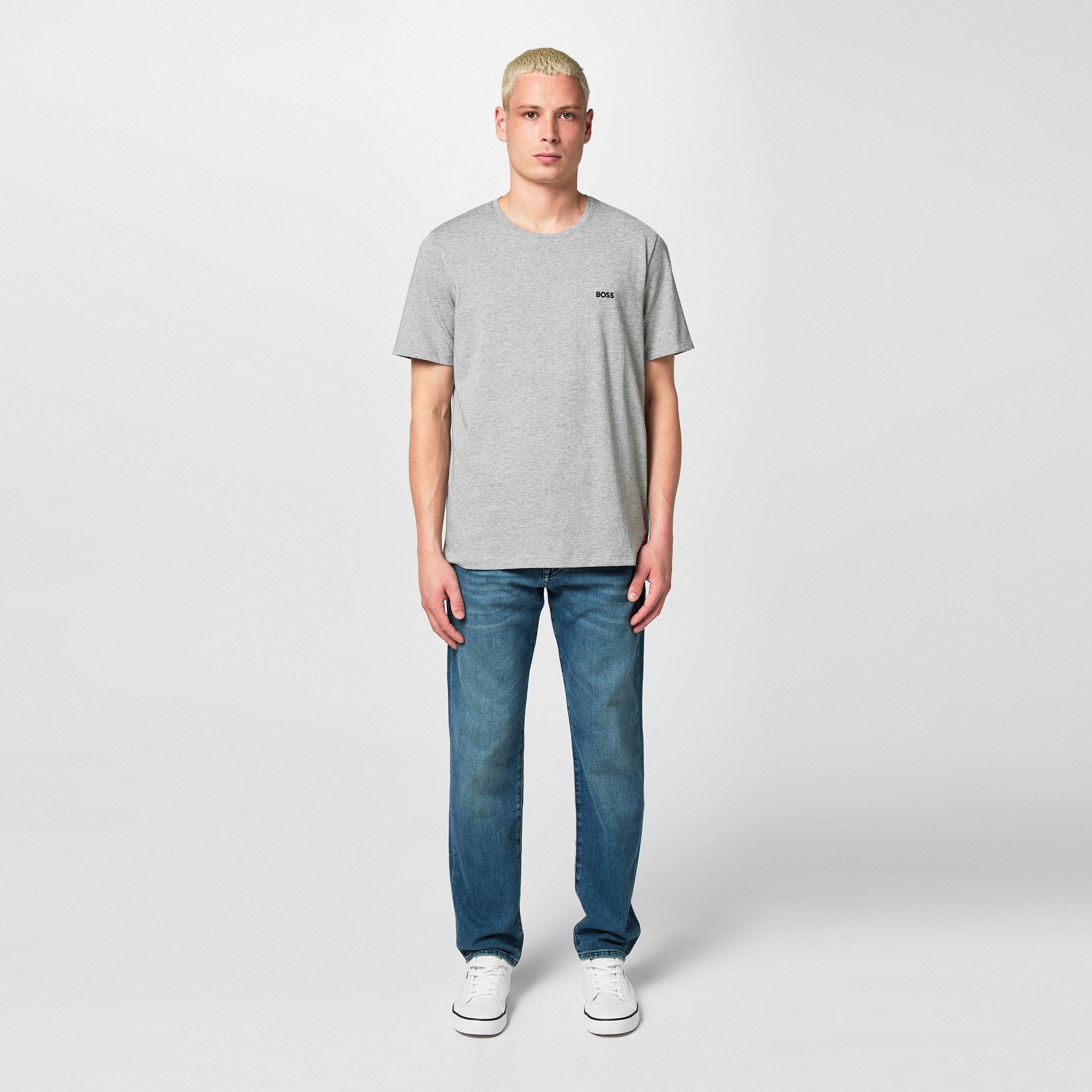 Medium Grey 033 - Boss - Mens BOSS Bodywear Mix & Match Premium Cotton T-Shirt with Logo Detail - 6