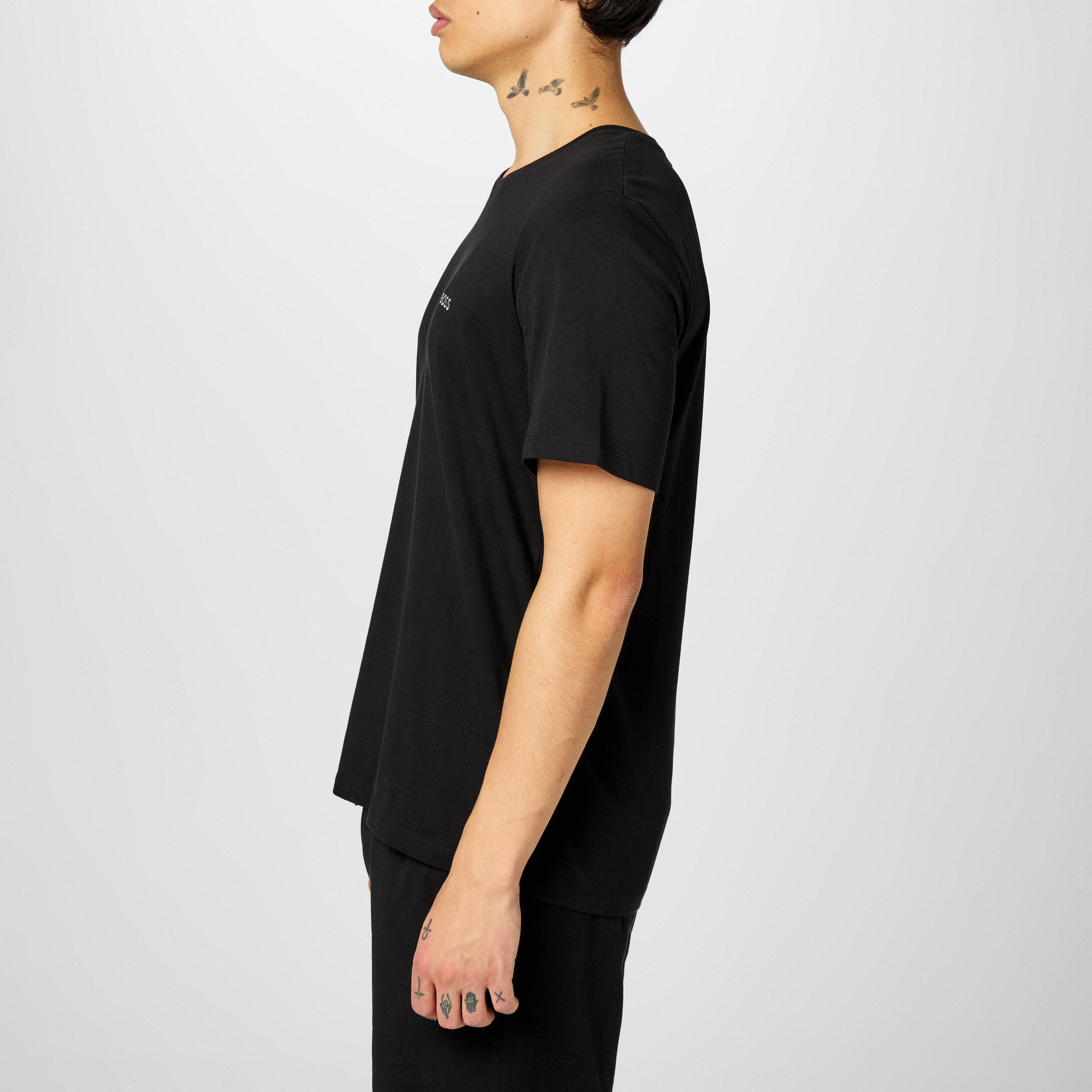 Black 001 - Boss - Mens BOSS Bodywear Mix & Match Premium Cotton T-Shirt with Logo Detail - 5