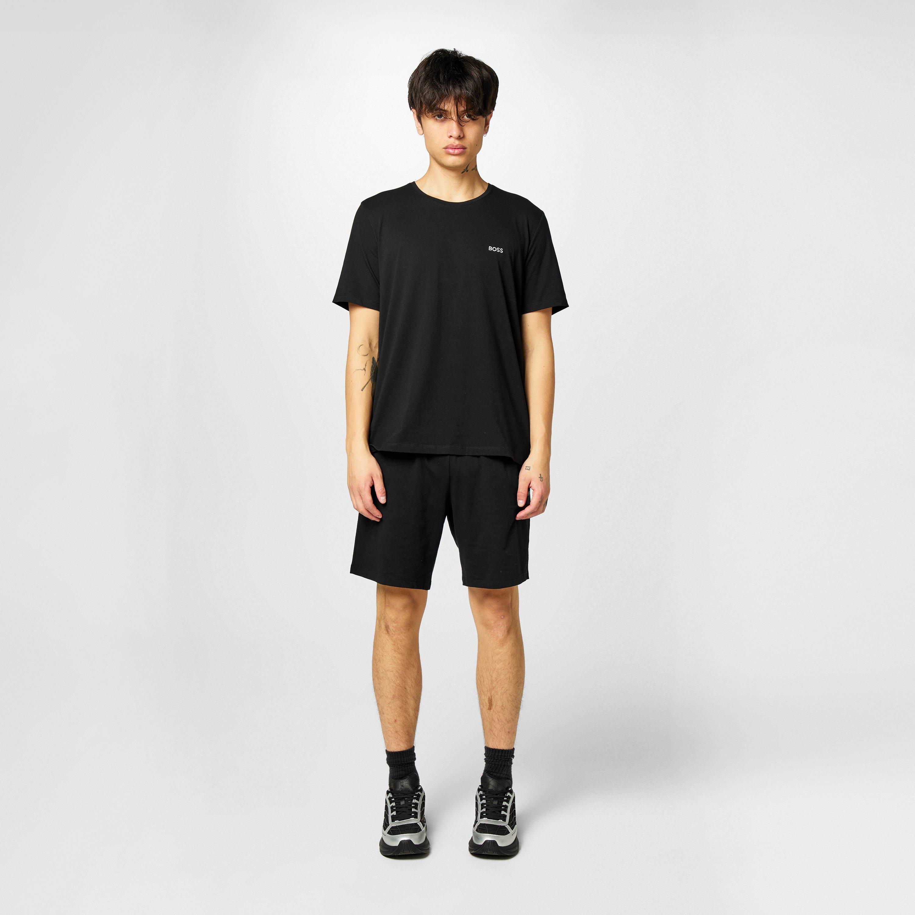 Black 001 - Boss - Mens BOSS Bodywear Mix & Match Premium Cotton T-Shirt with Logo Detail - 6