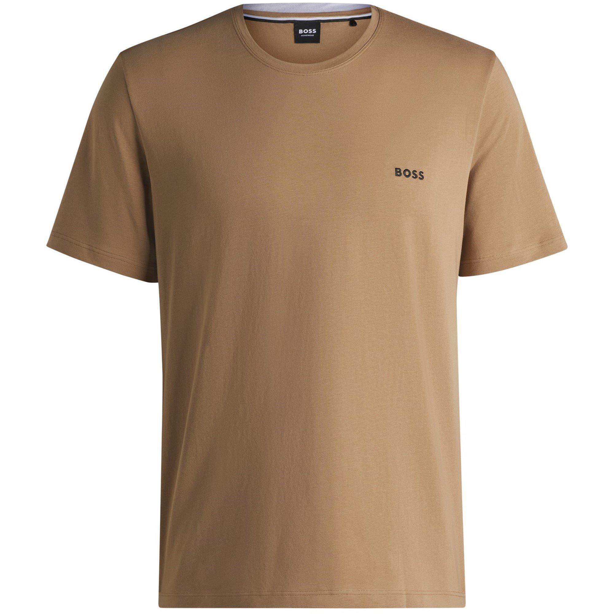 Boss Mens BOSS Bodywear Mix & Match Premium Cotton T-Shirt with Logo Detail - Beige 260 - XL