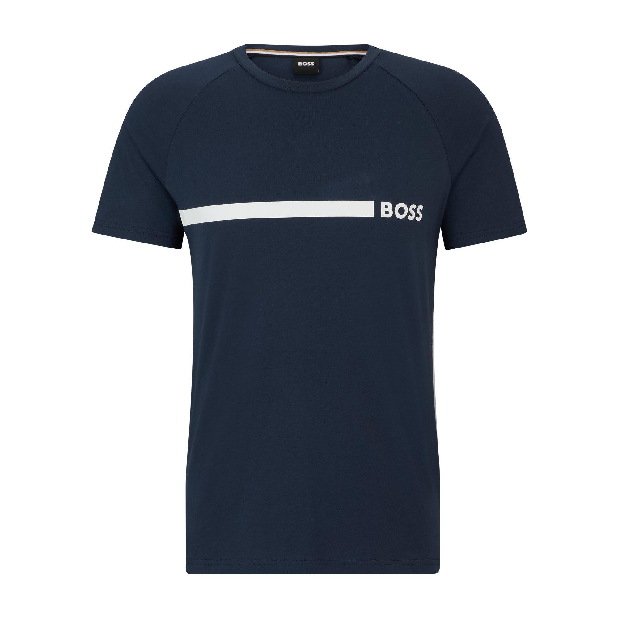 Navy 413 - Boss - Men's HBW Logo Slim T-Shirt, Printed T-Shirt - 1