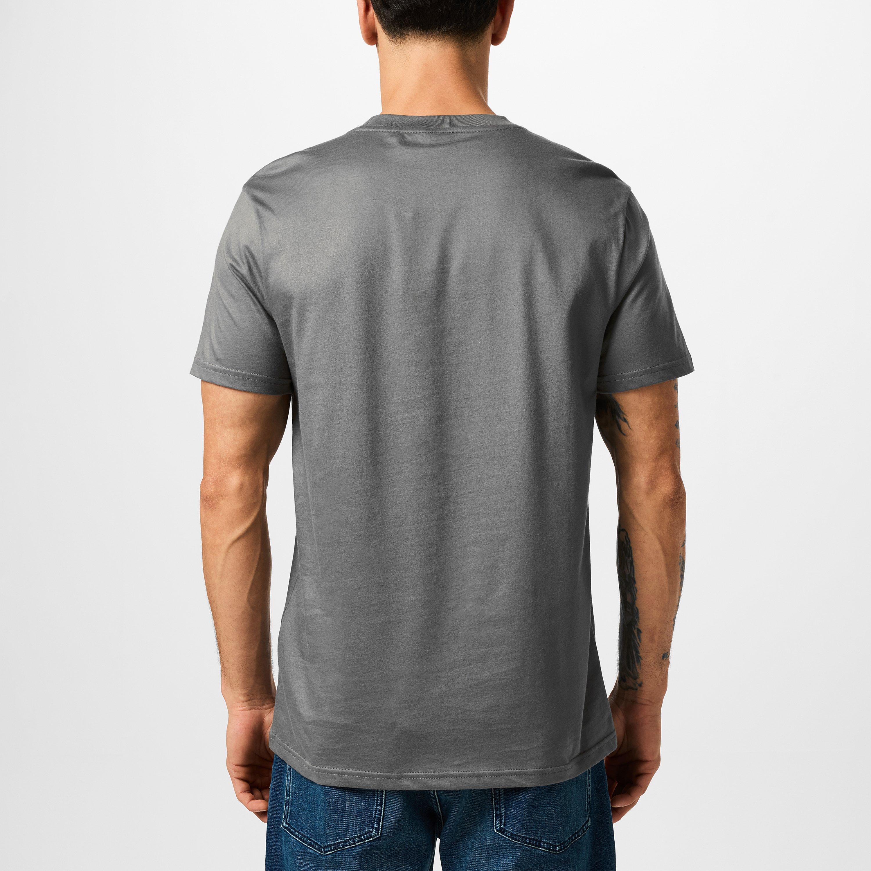 Grey/Blk 010 - Boss - Mens BOSS Bodywear Short Sleeve T-Shirt with Logo Print Detail - 4