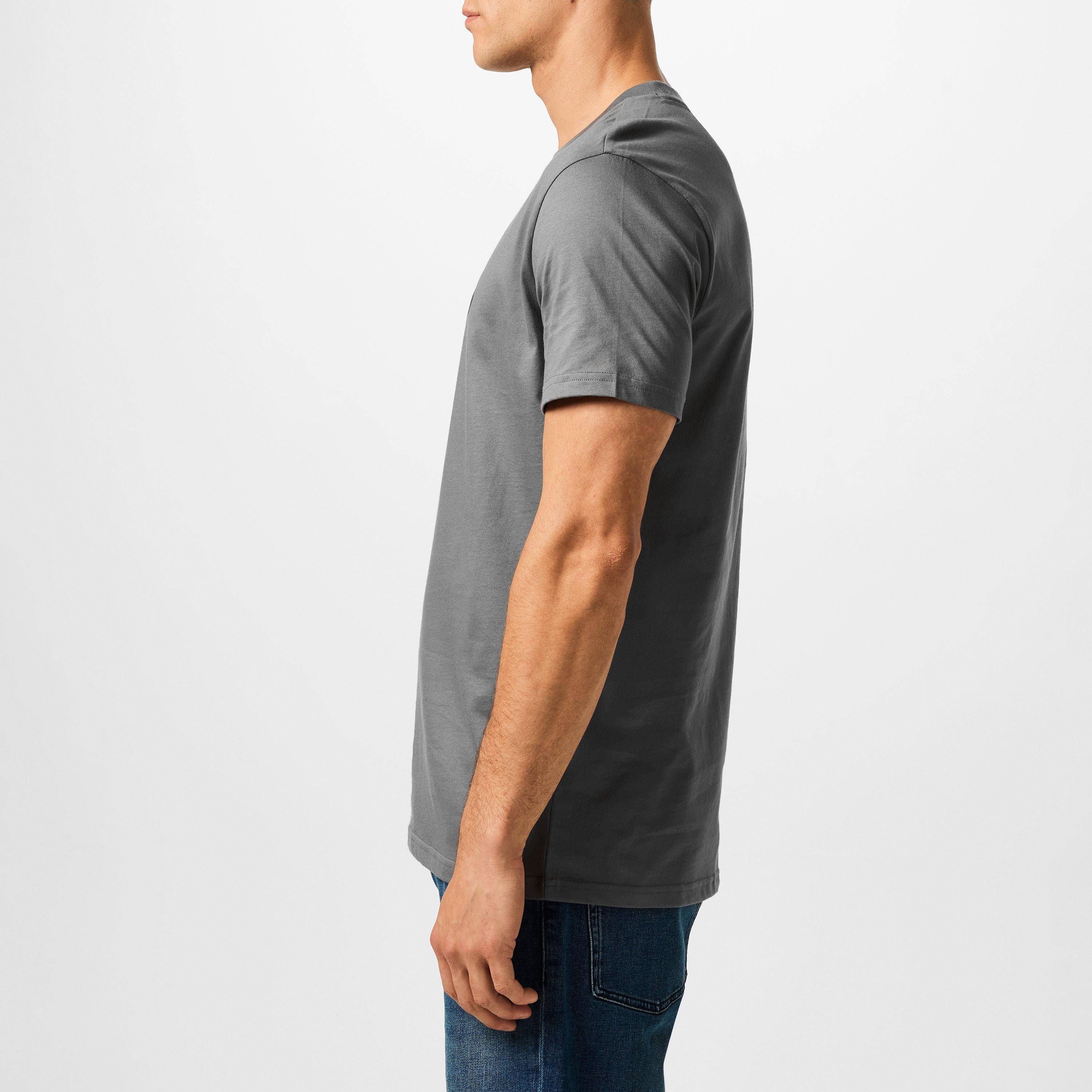 Grey/Blk 010 - Boss - Mens BOSS Bodywear Short Sleeve T-Shirt with Logo Print Detail - 5