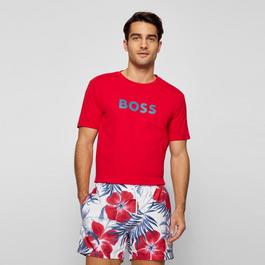 Boss Logo Print T Shirt