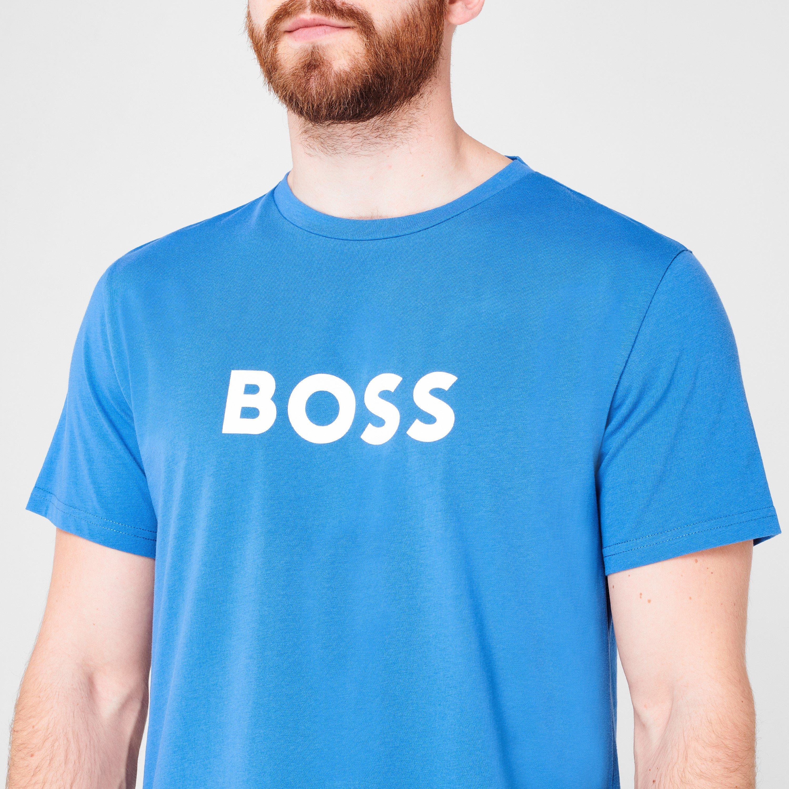 Königsblau 490 - Boss - Men's Logo Cotton Short Sleeve Crew Neck T-Shirt - 5