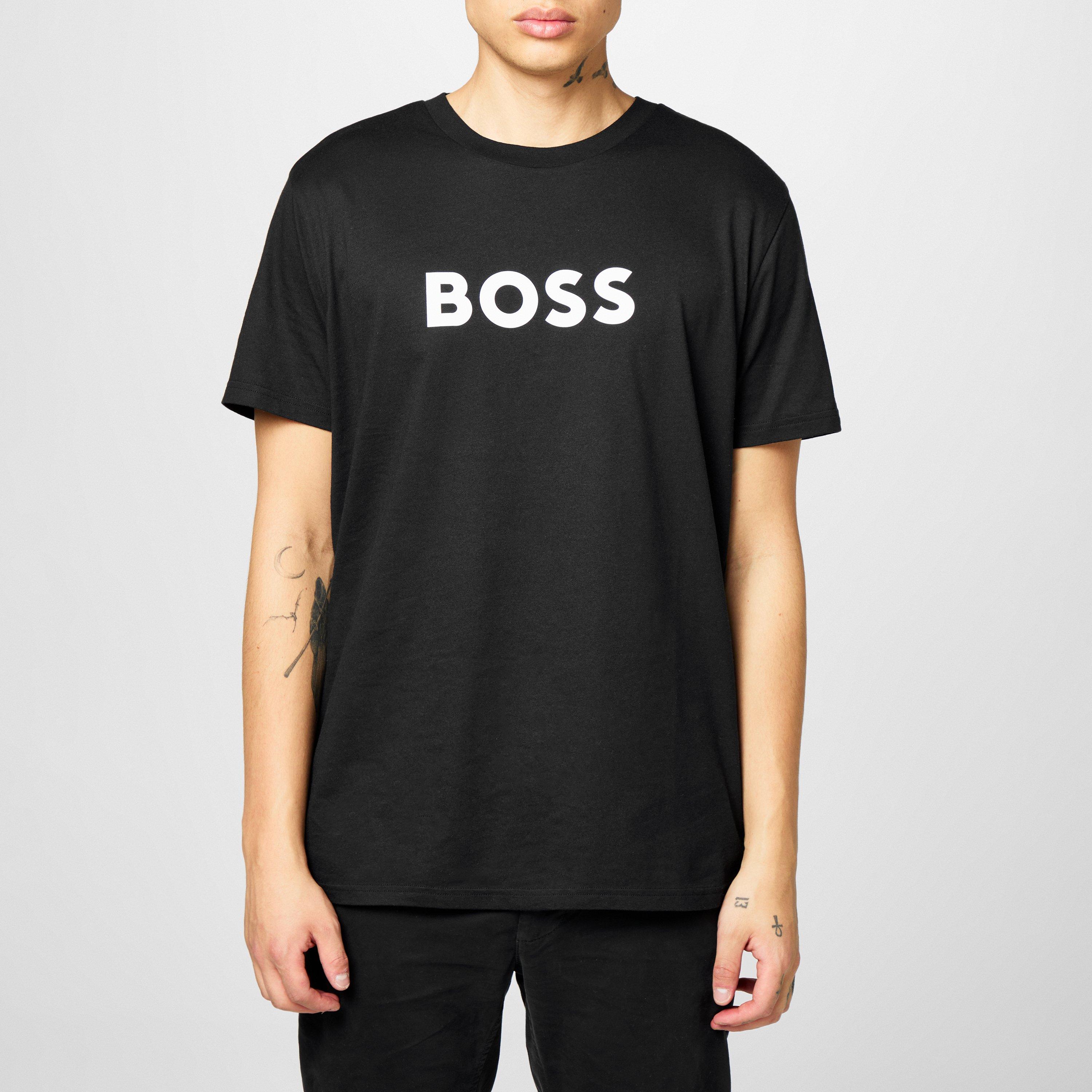 Schwarz 002 - Boss - Mens BOSS Bodywear Short Sleeve T-Shirt with Logo Print Detail - 3
