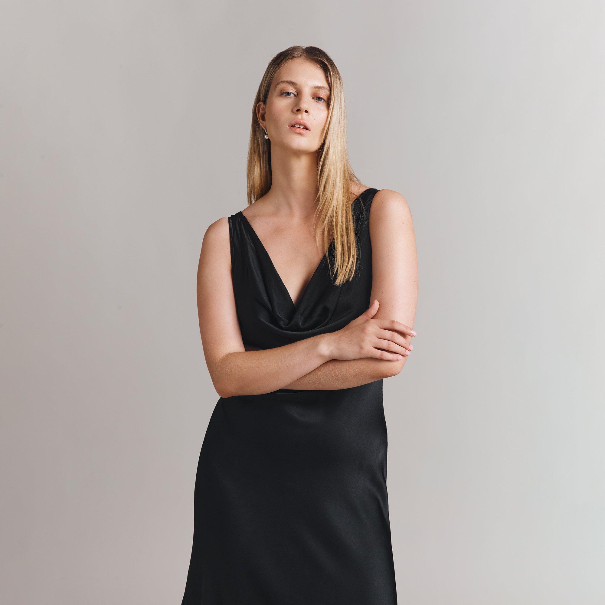 Black - Ghost - Women's Olive Maxi Slip Dress - 2