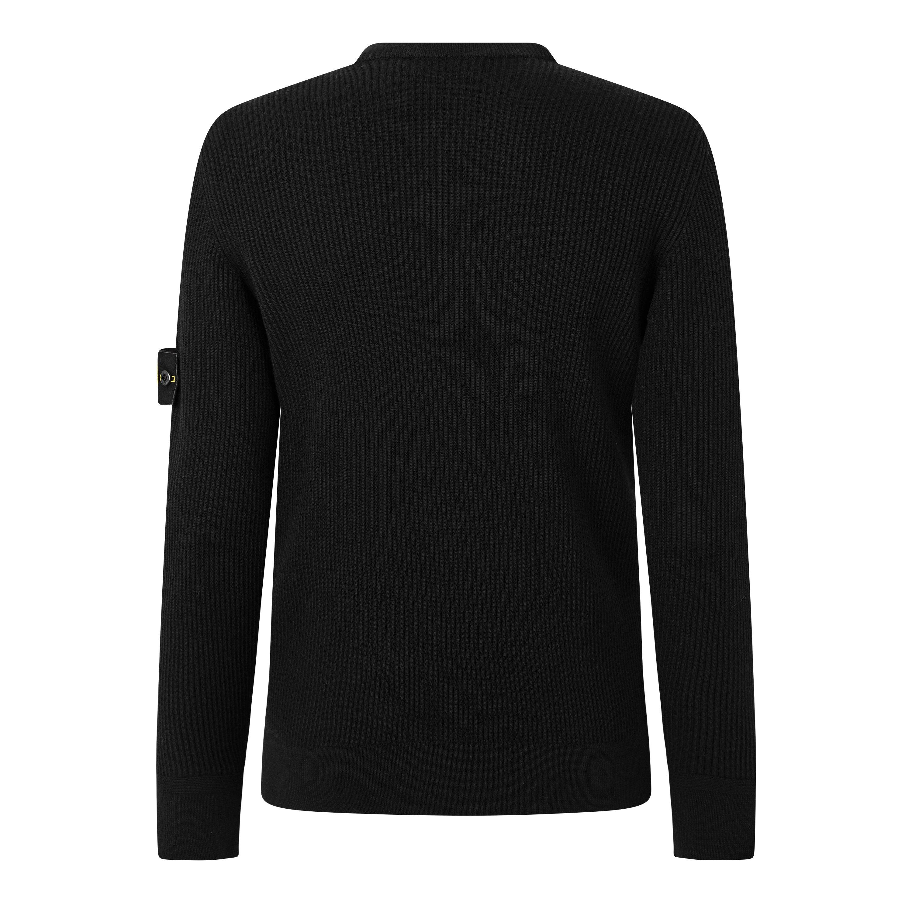 Black V0029 - Stone Island - Stone Rib Knit Crew Sn64 - 2