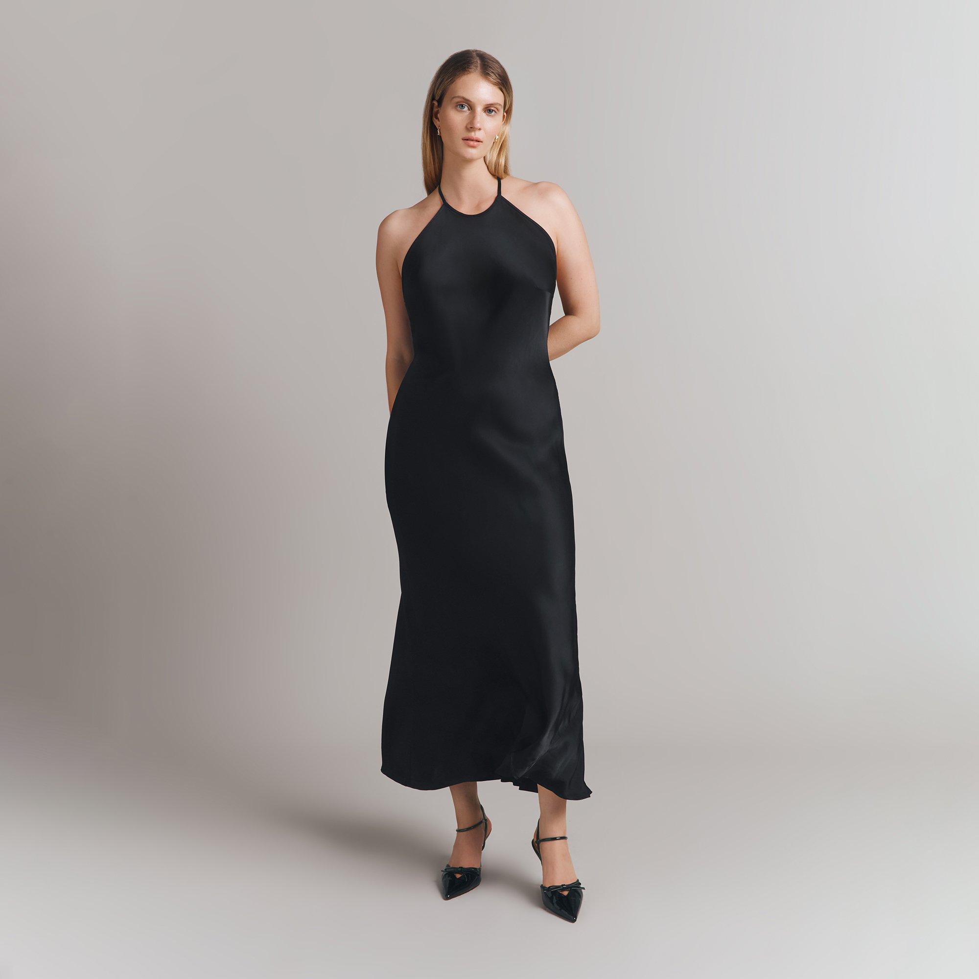 Ghost Women's Chloe Midi Slip Dress - Black - 16 (XL)