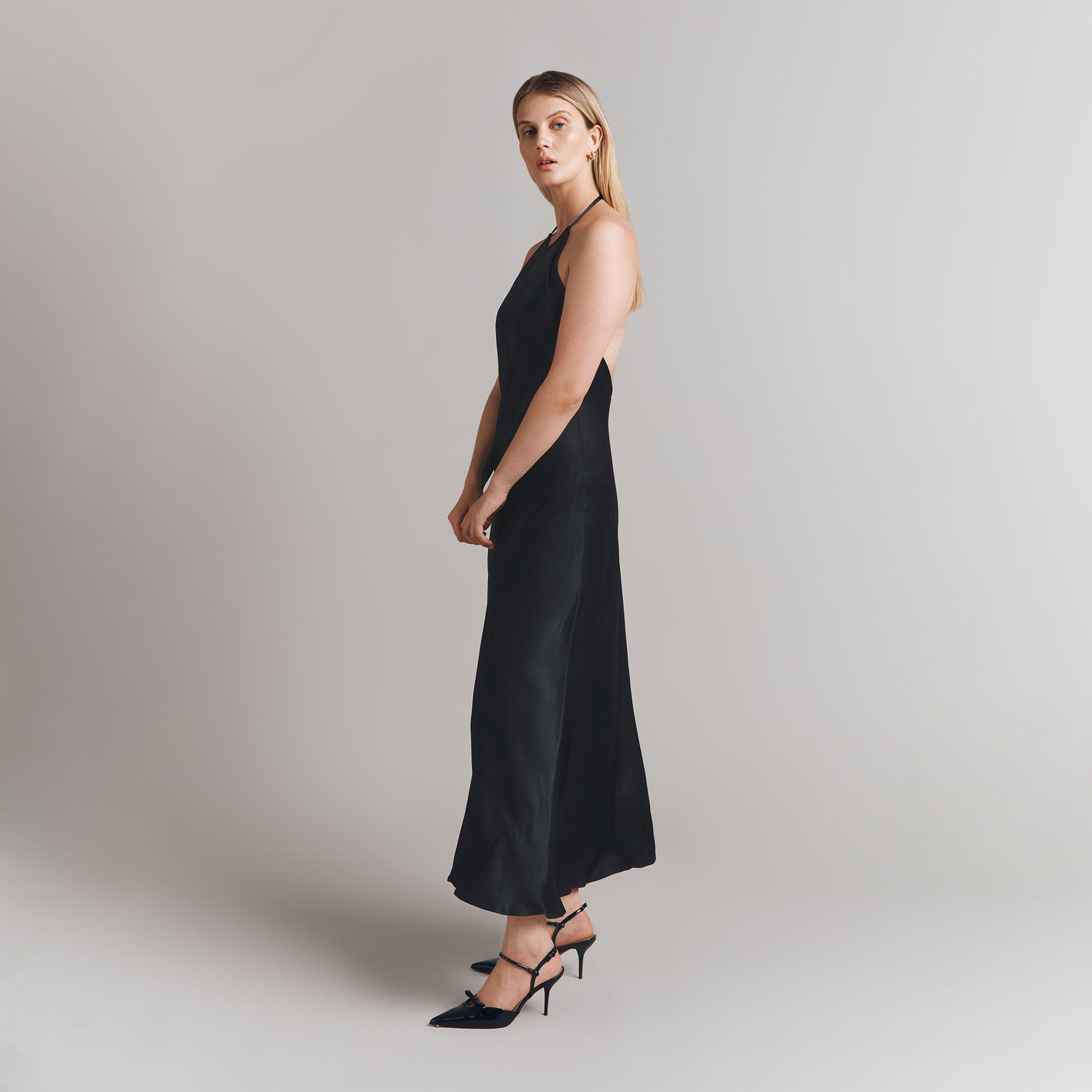 Black - Ghost - Women's Chloe Midi Slip Dress - 2