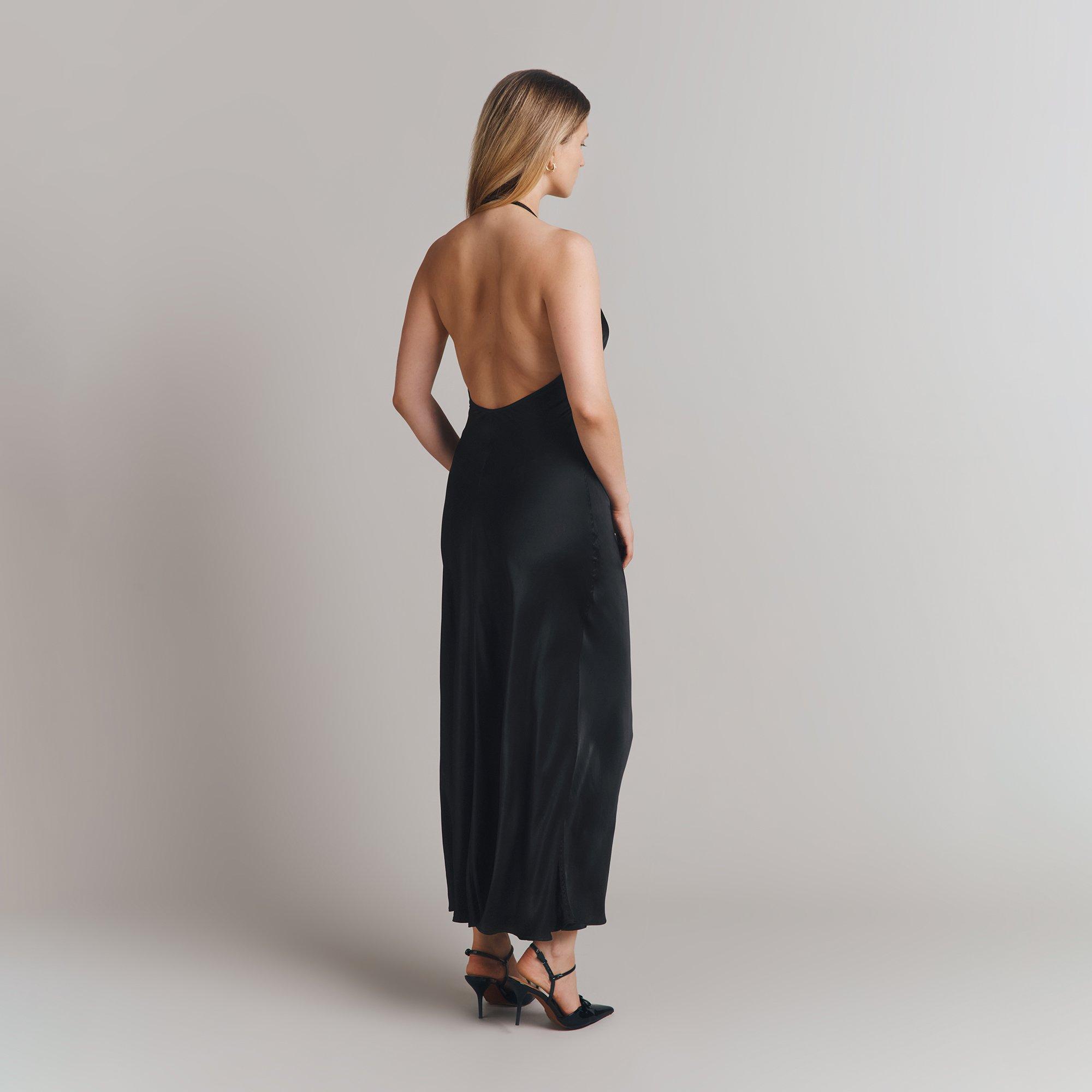 Black - Ghost - Women's Chloe Midi Slip Dress - 4