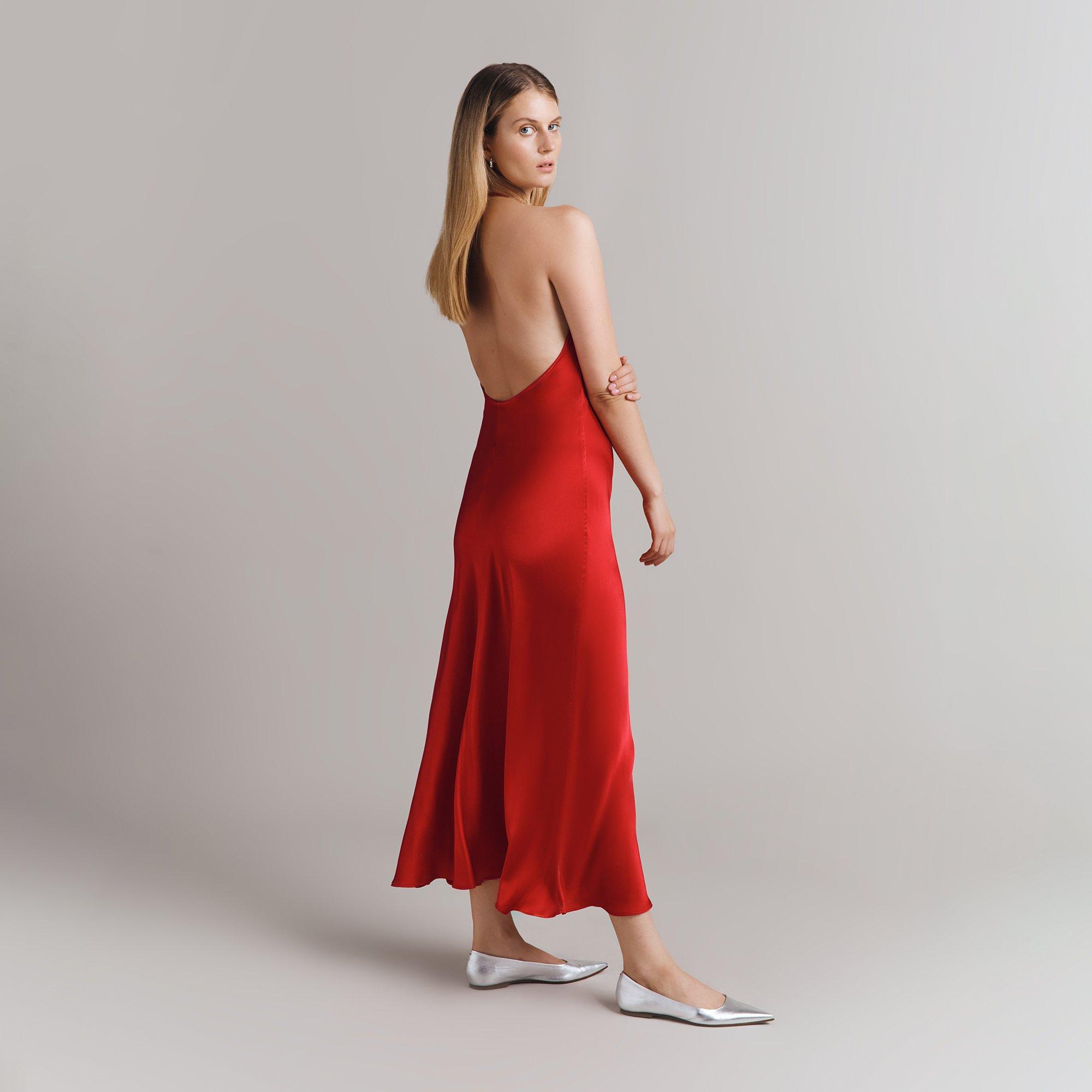 Ghost Women's Chloe Midi Slip Dress - Red - 14 (L)