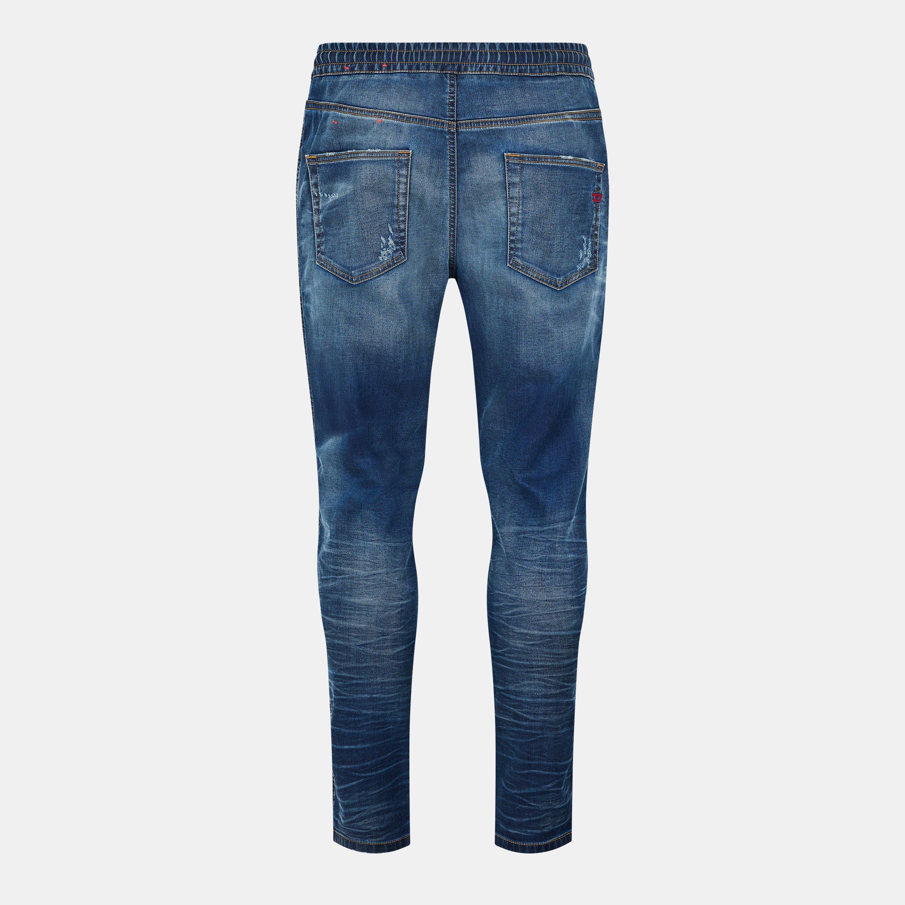 Blue Denim - Diesel - Men's Wide Leg Relaxed Fit Jeans - 2