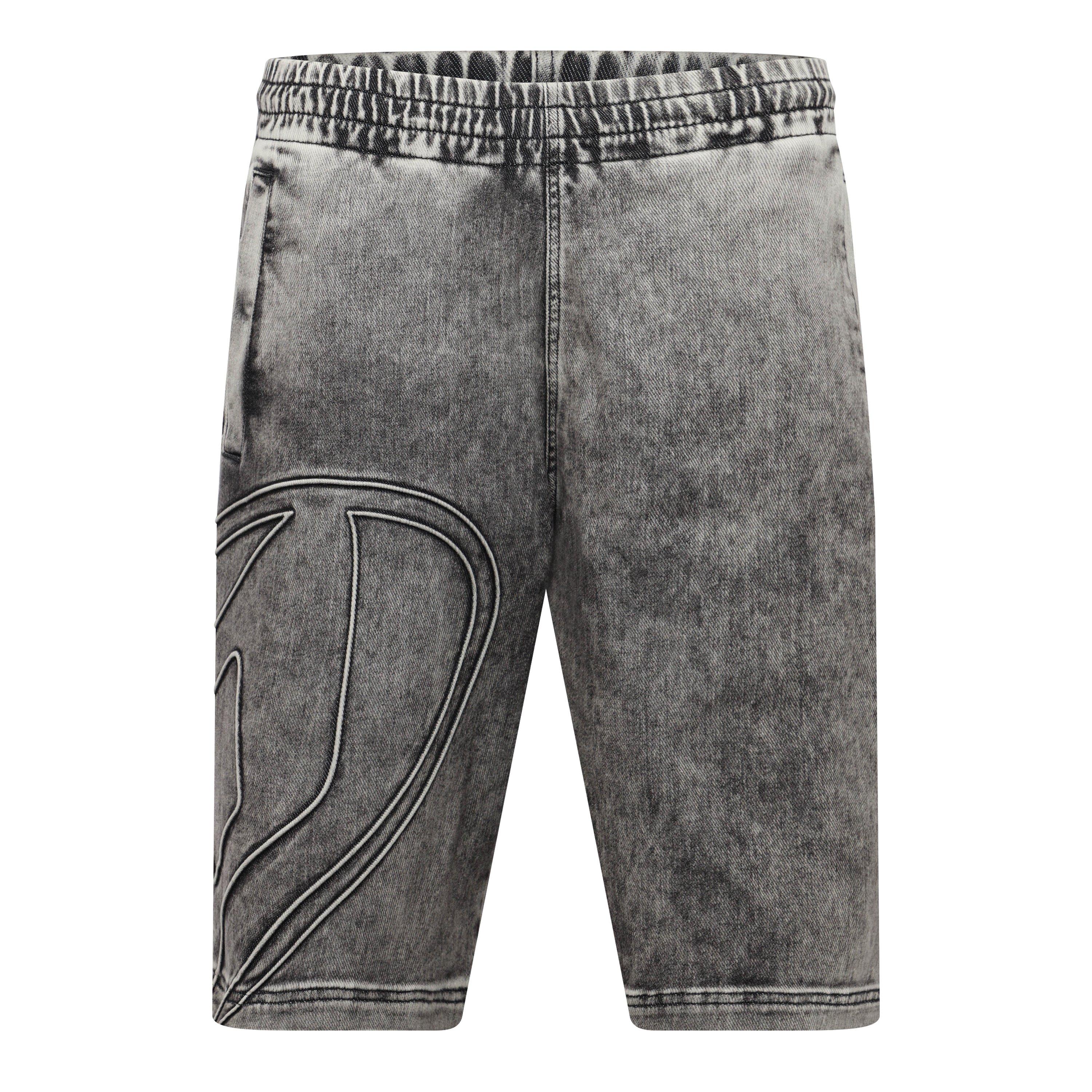 Black/Grey De - Diesel - Men's D-Enny-S Track Denim Shorts - 1