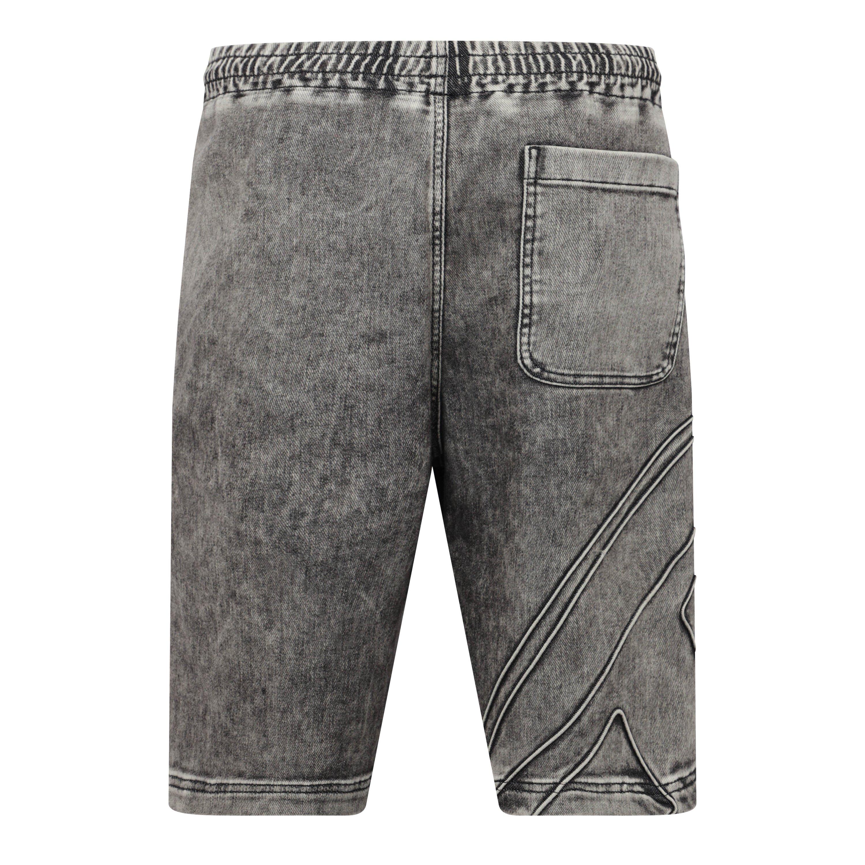 Black/Grey De - Diesel - Men's D-Enny-S Track Denim Shorts - 2