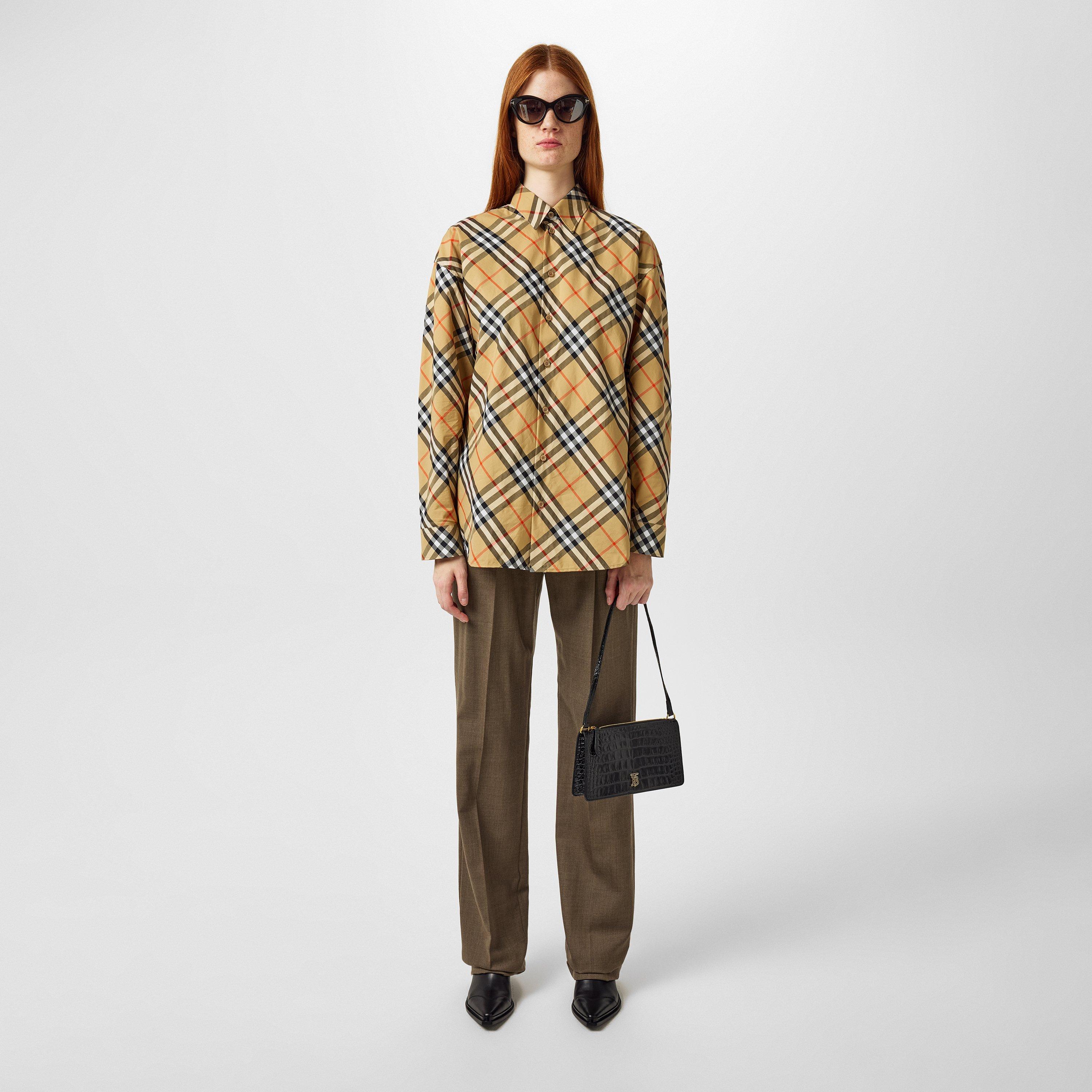 Sand Ip Check - Burberry - Vintage Check Long-Sleeved Shirt - 4
