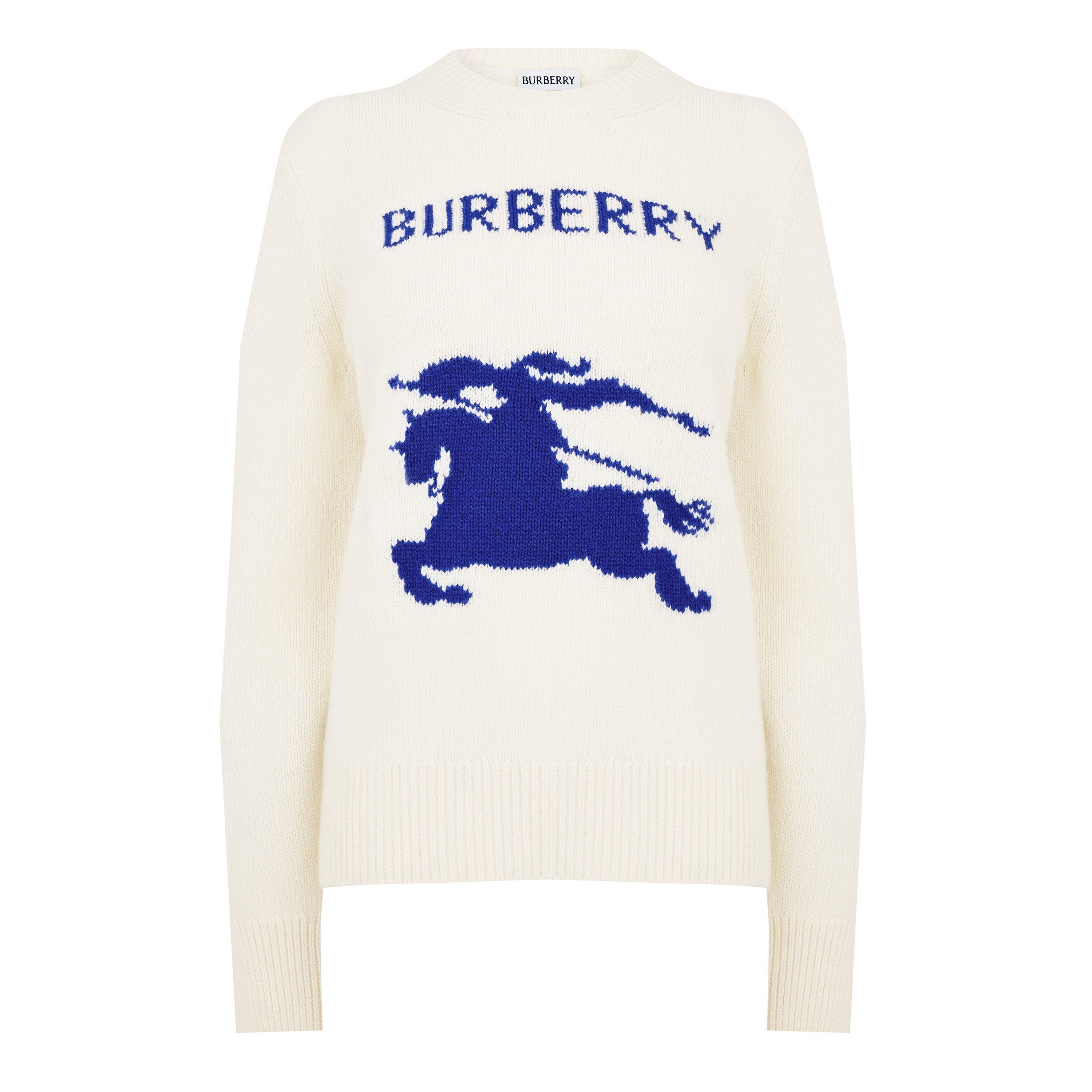 White - Burberry - Ekd Wool Cashmere Jumper - 5