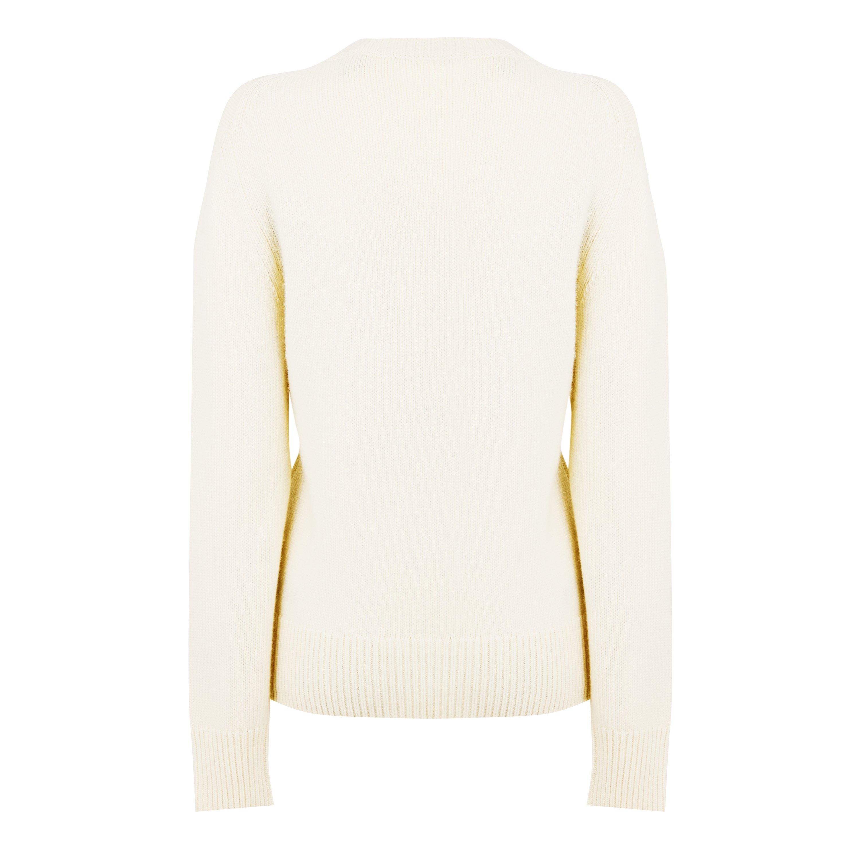 White - Burberry - Ekd Wool Cashmere Jumper - 6