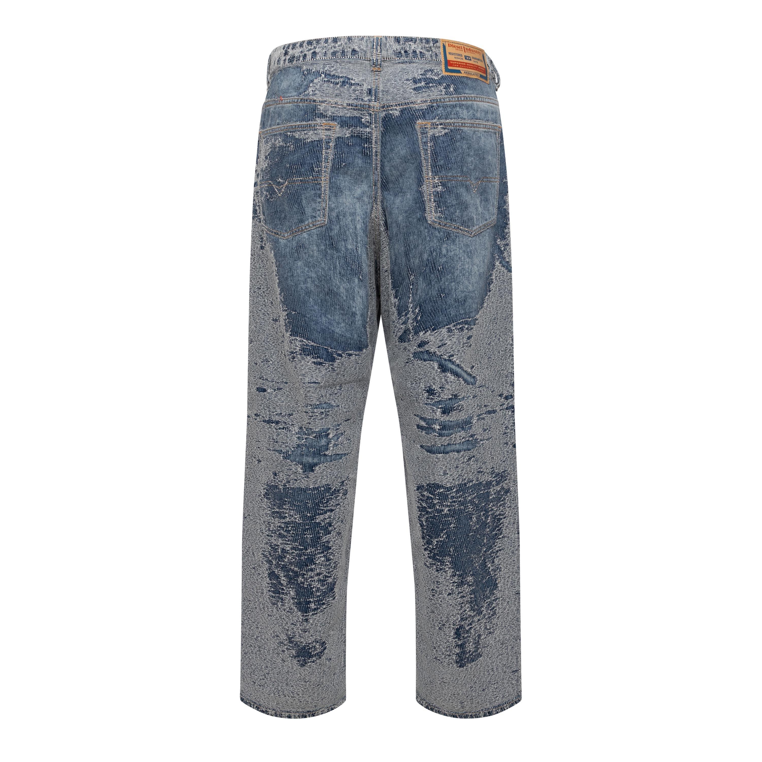 Blue Denim - Diesel - Men's 2001 D-Macro Wide Leg Jeans - 2