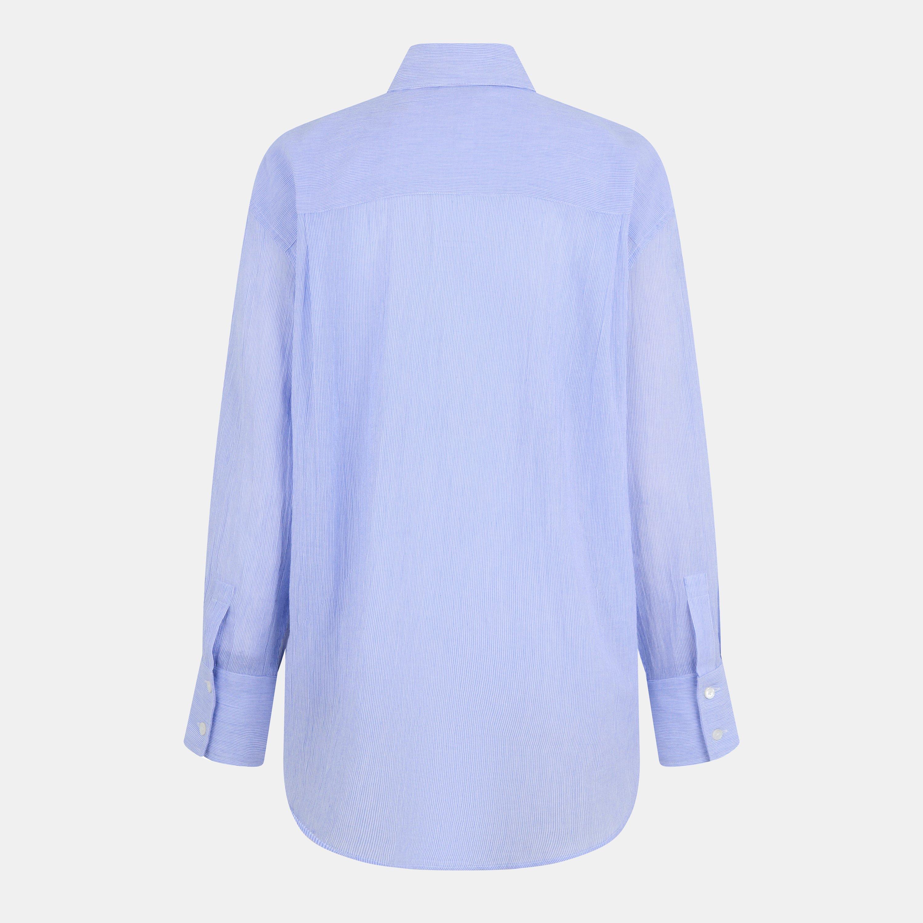 Blue - Anine Bing - Women's Essie Long-Sleeve Plain Shirt - 2
