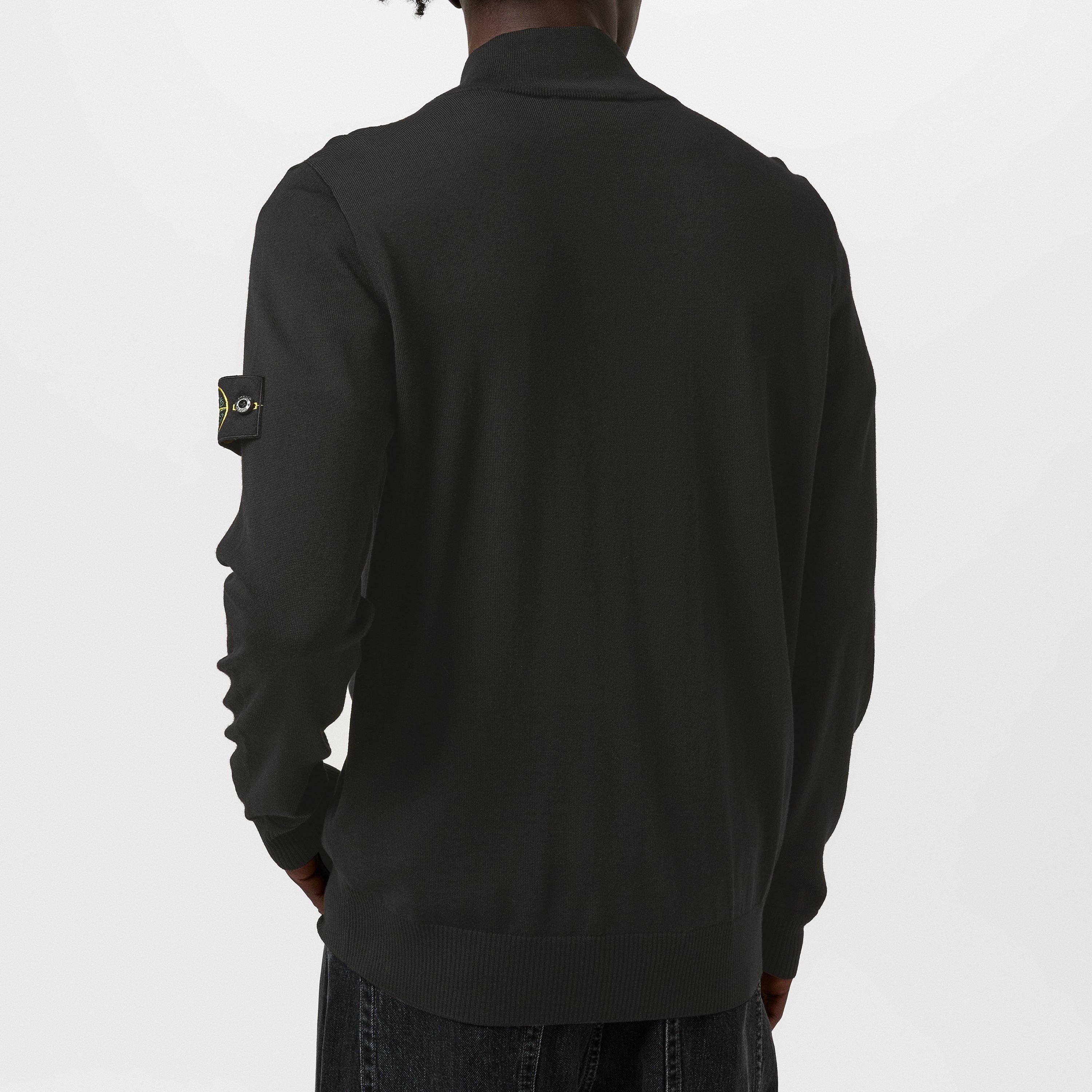 Nero V0029 - Stone Island - Quarter-Zip Knit Top - 4