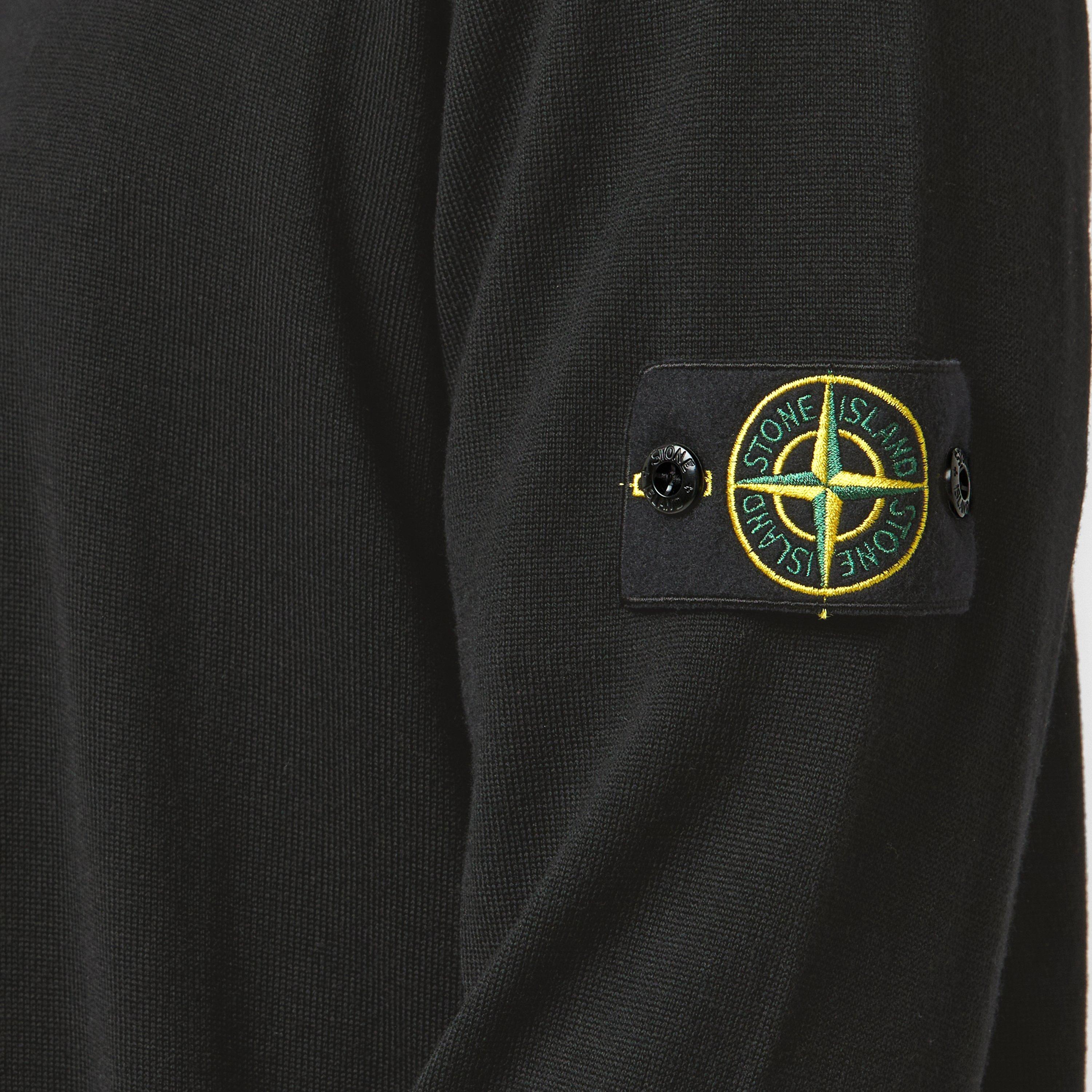 Nero V0029 - Stone Island - Quarter-Zip Knit Top - 5