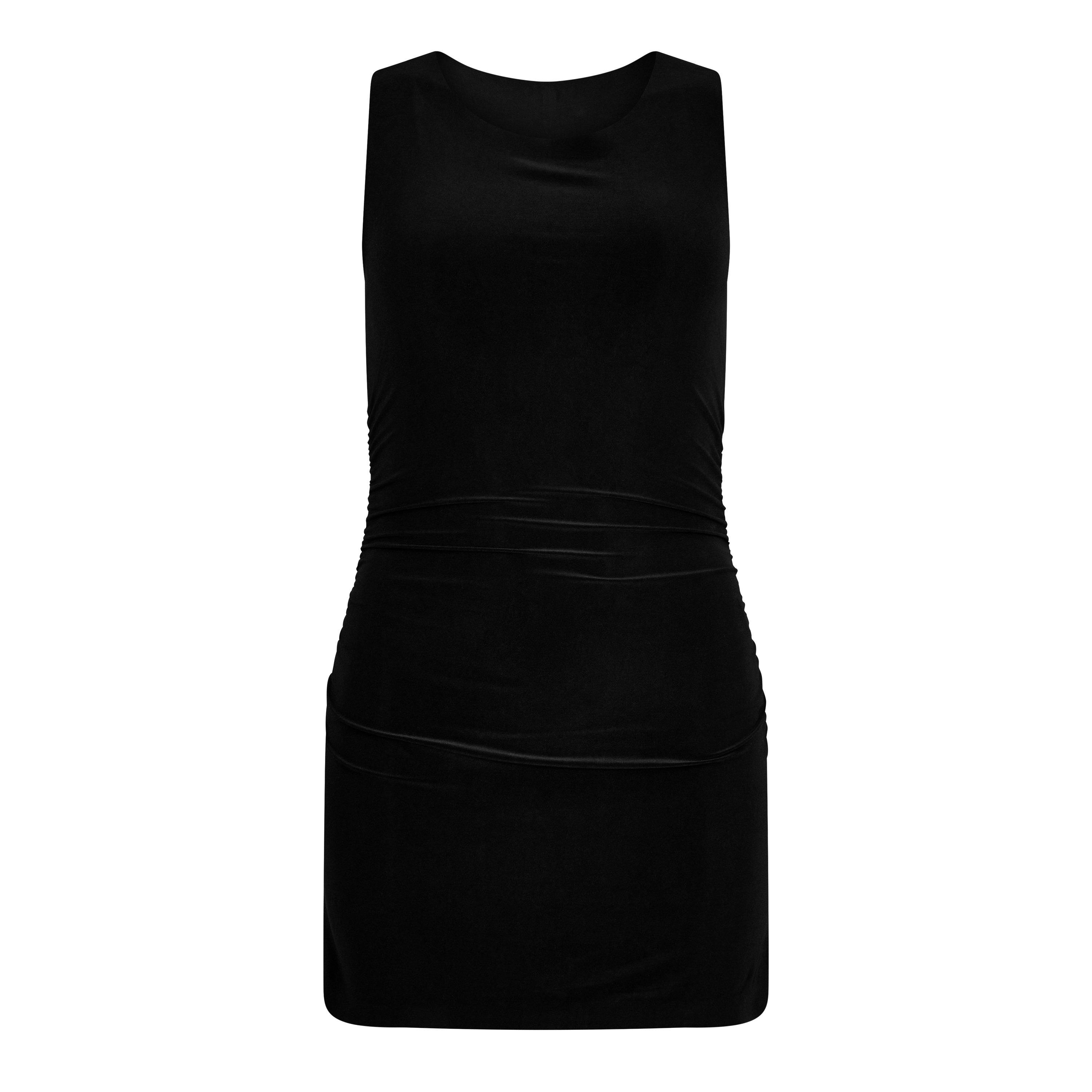 Norma Kamali Women's Pickleball Midi Slinky Dress - Black - 10 (S)