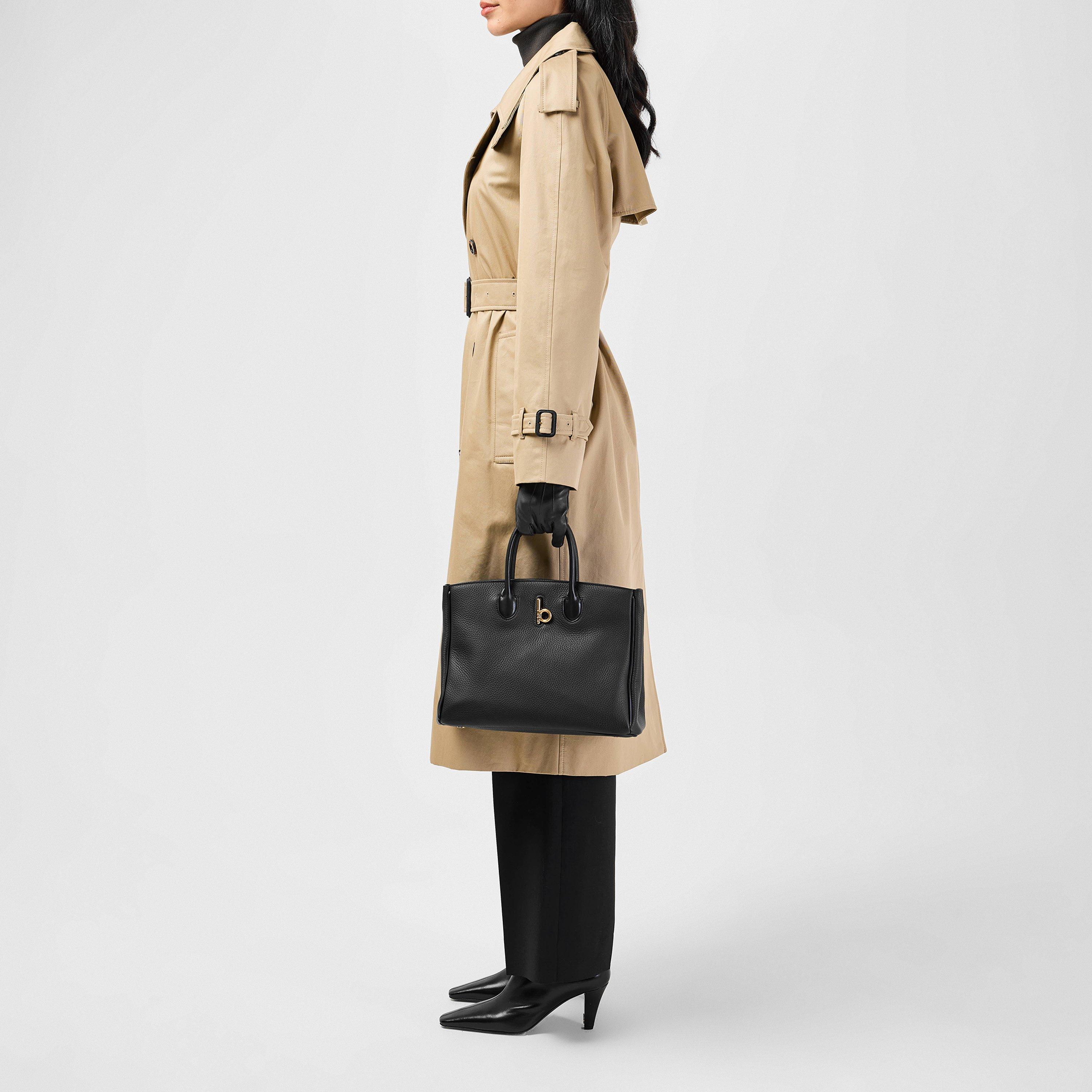 Beige - Burberry - Women's Castleford Water Resistant Cotton Mid-Length Trench Coat - 2