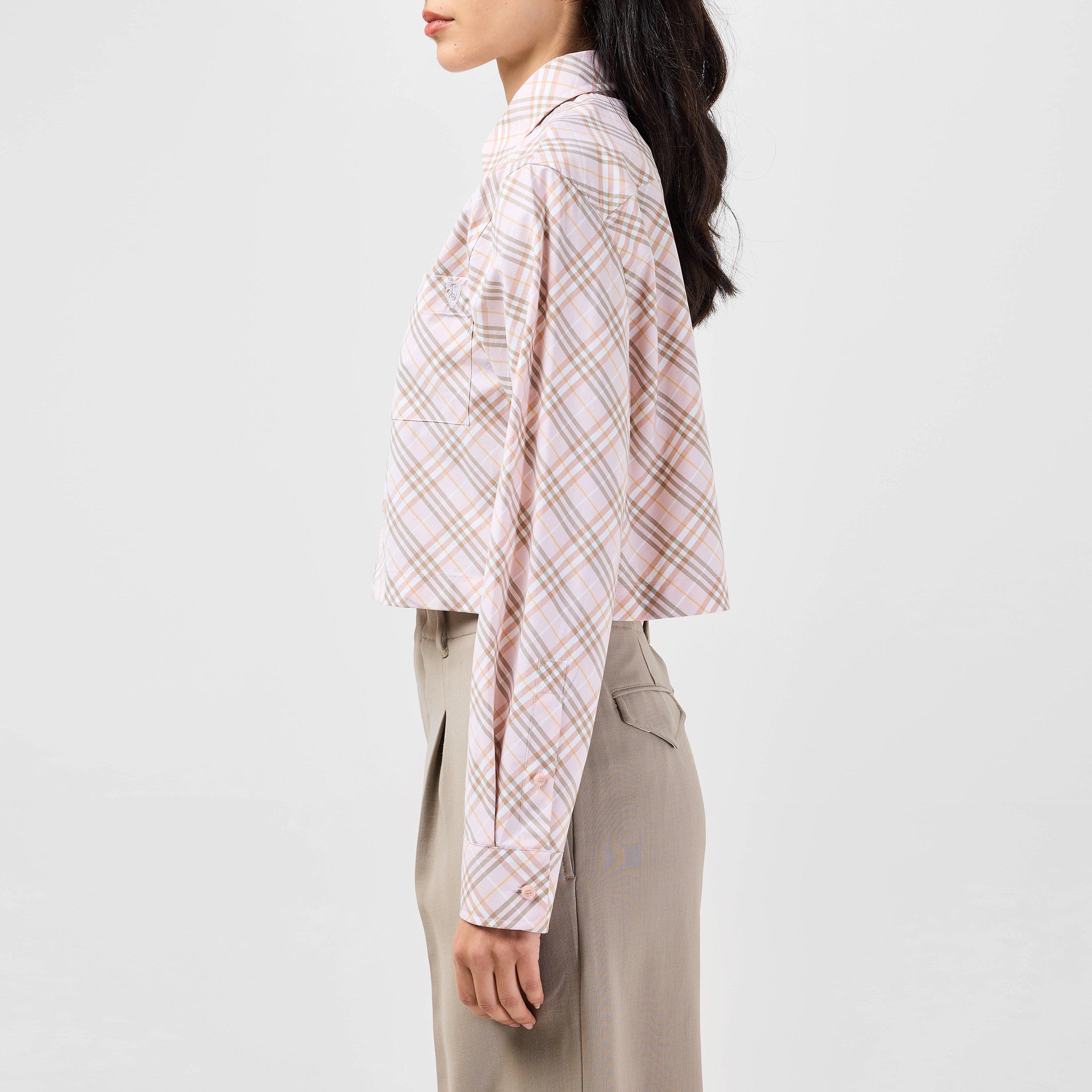 Burberry Cropped Check Cotton Shirt | Cruise Fashion