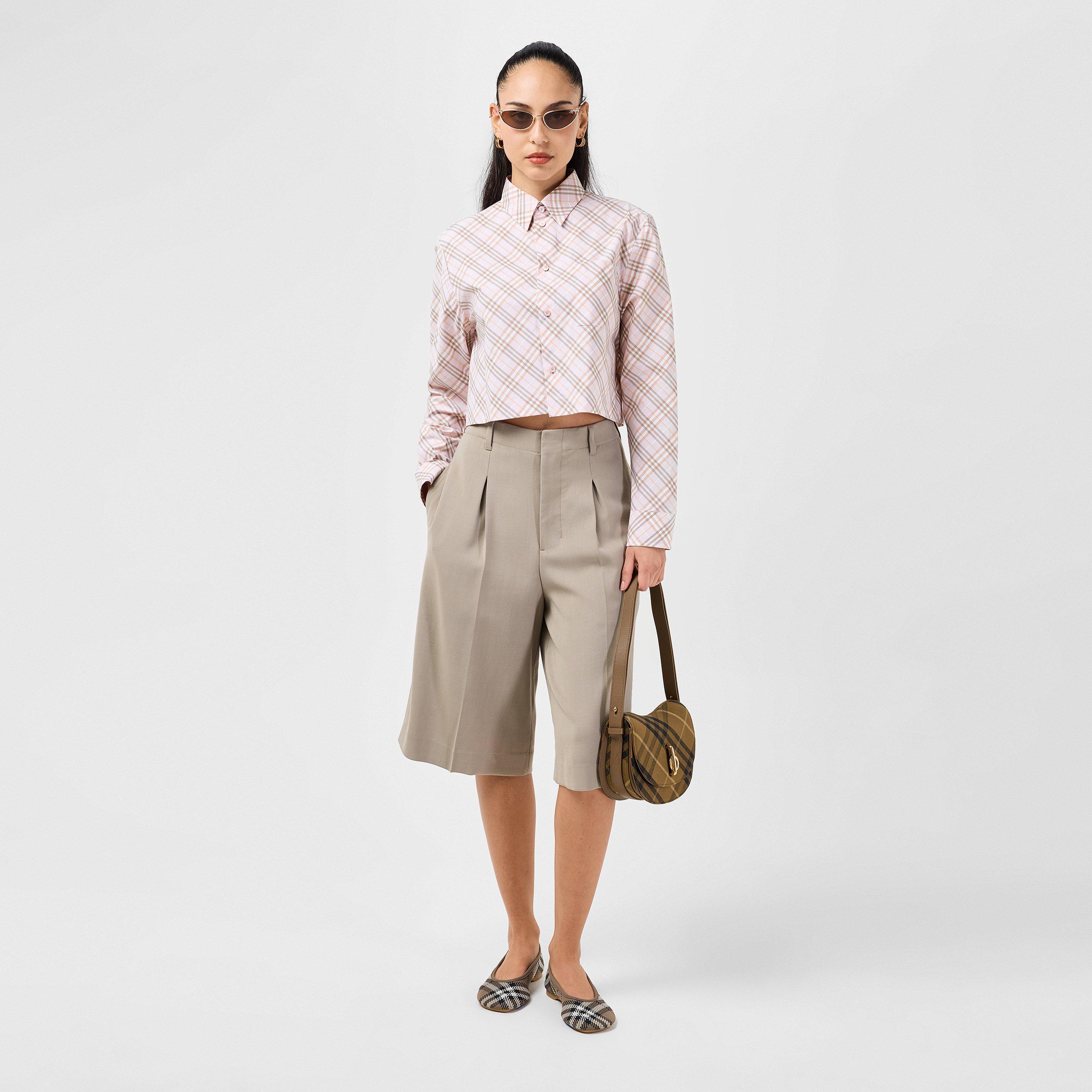 Floss - Burberry - Cropped Check Cotton Shirt - 4
