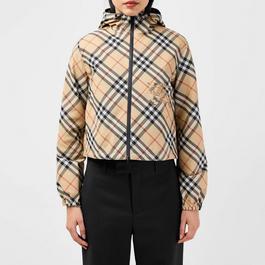 Burberry Cropped Check Pattern Reversible Jacket