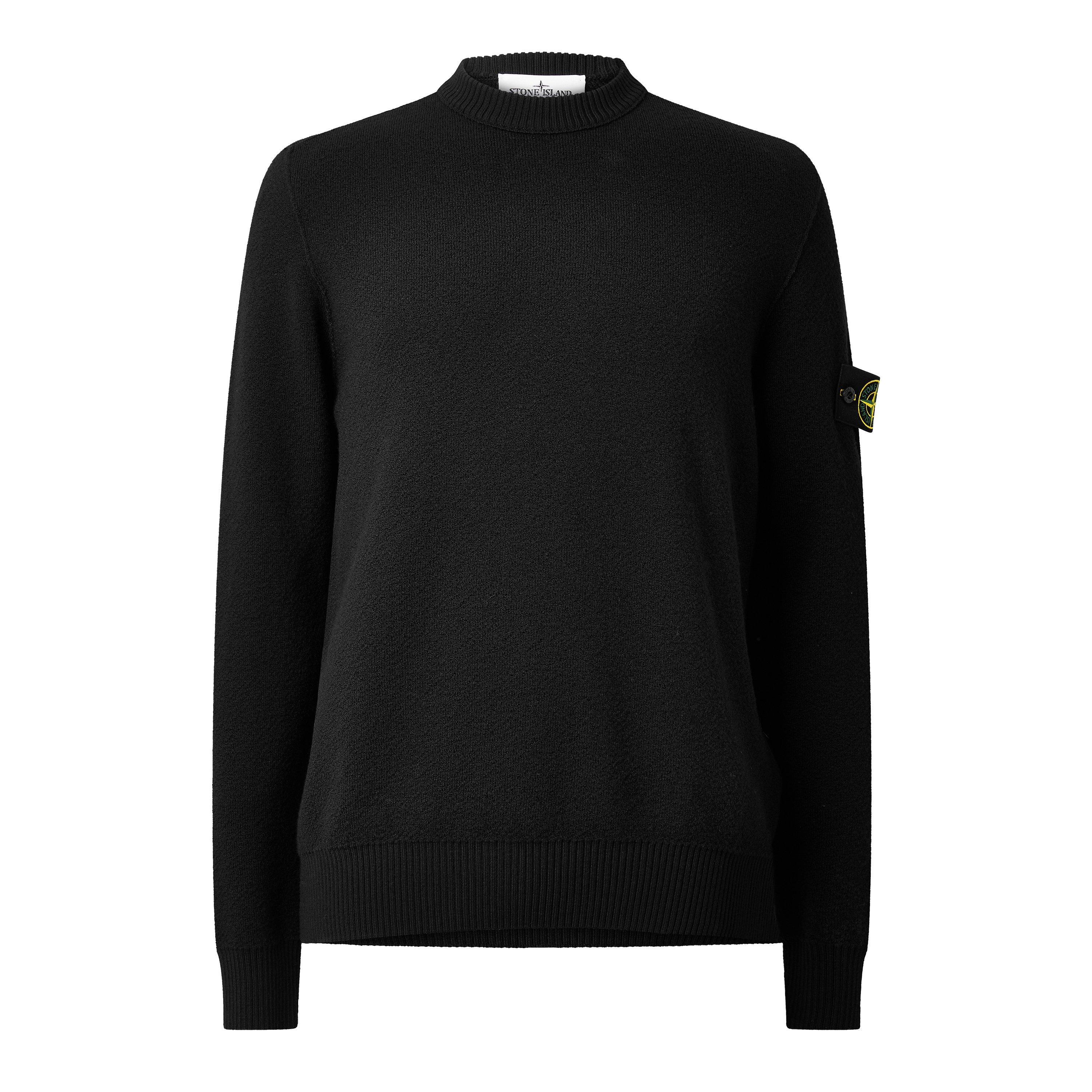 Black V0029 - Stone Island - Stone Textured Knit Sn64 - 1