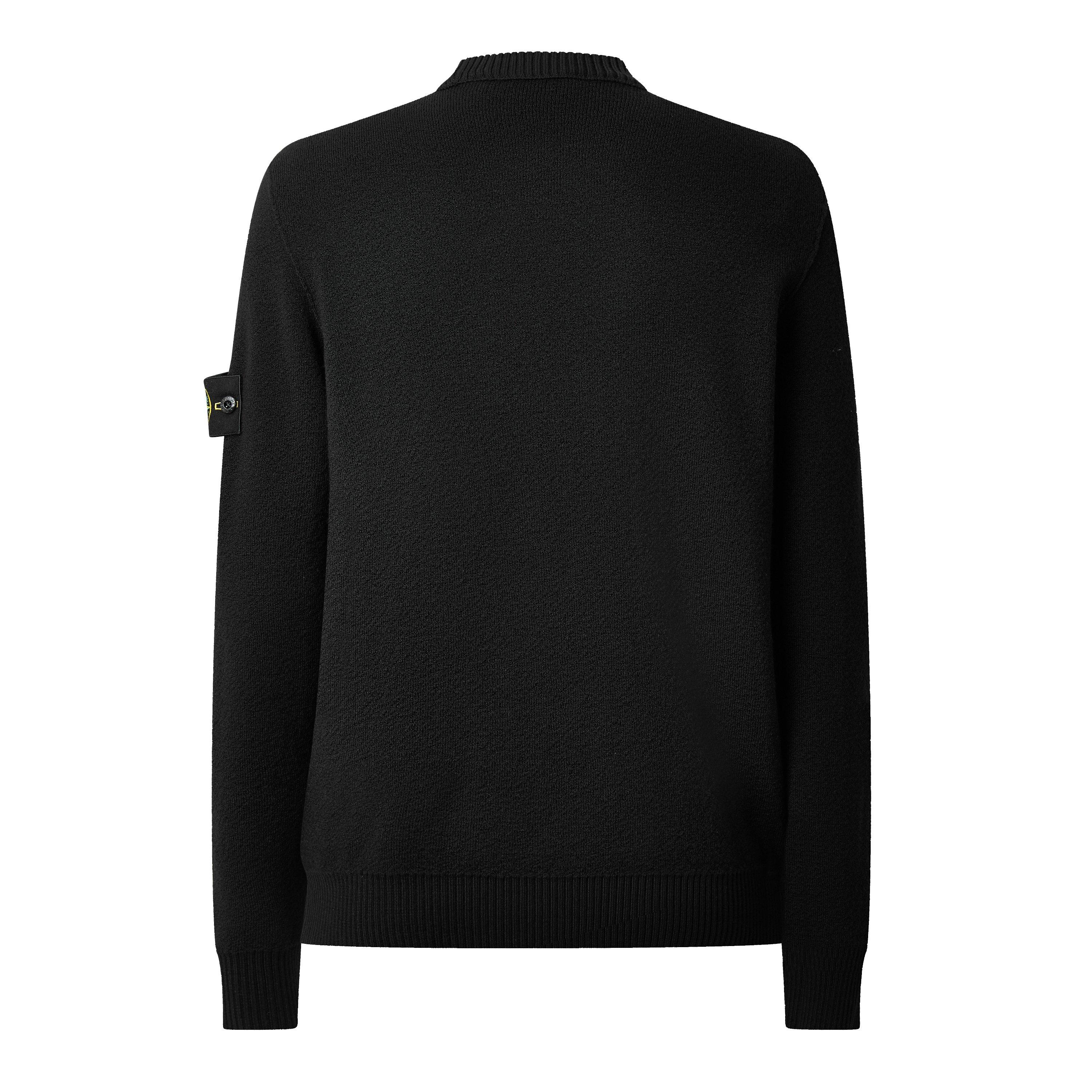 Black V0029 - Stone Island - Stone Textured Knit Sn64 - 2