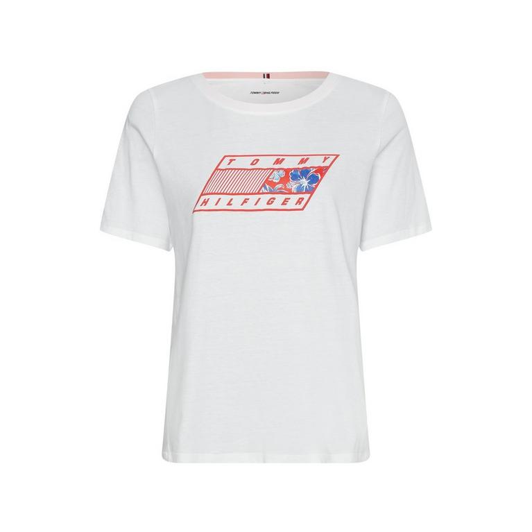 RE DONE T-shirt con stampa Easy anni 90 Bianco - Tommy Sport - Womens Logo T-Shirt - 1