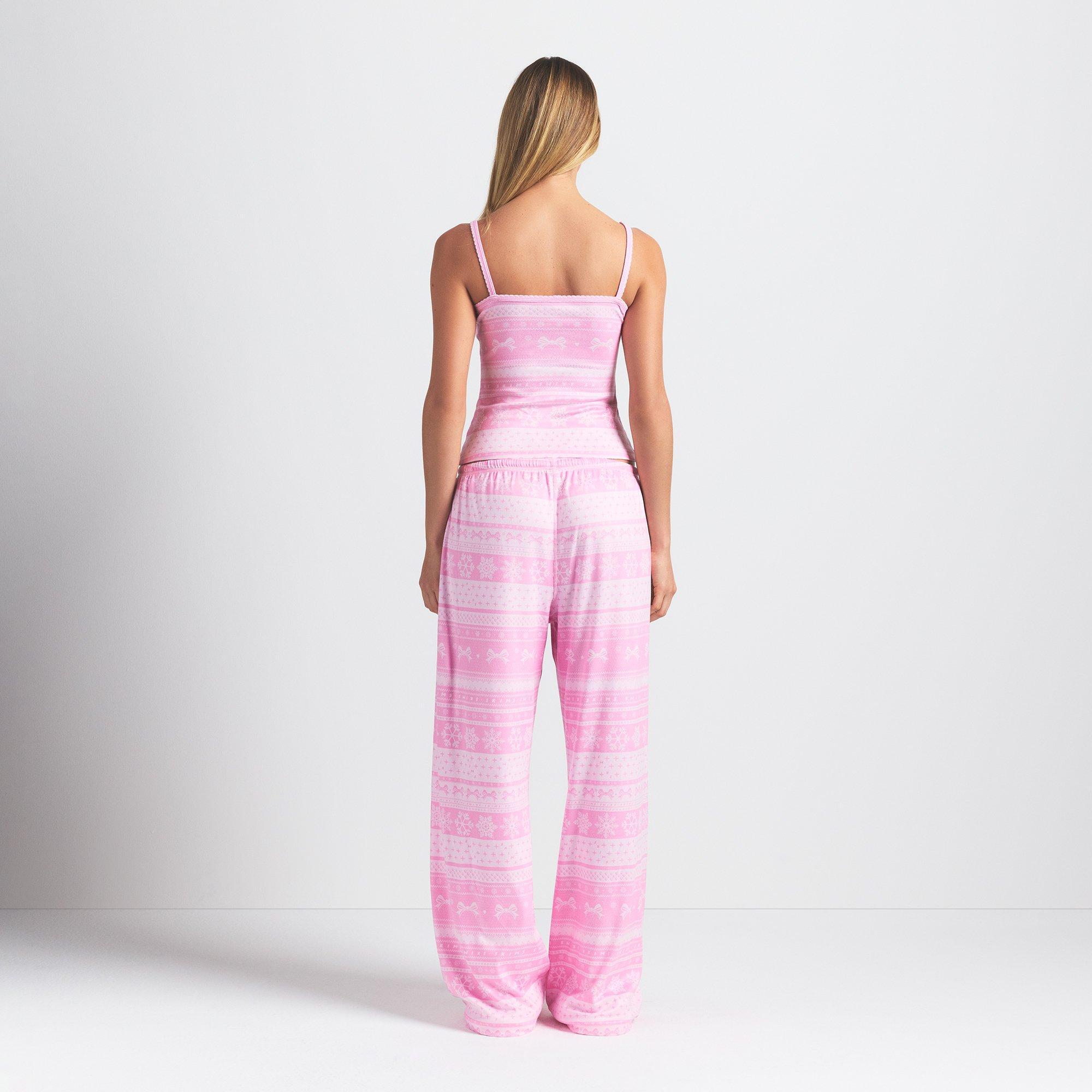 Bubblegum Bow - SKIMS - Womens Logo Plush Pointelle Pant - 3