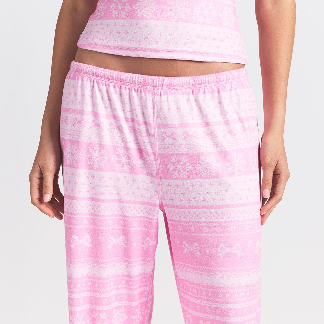 Bubblegum Bow - SKIMS - Womens Logo Plush Pointelle Pant - 4
