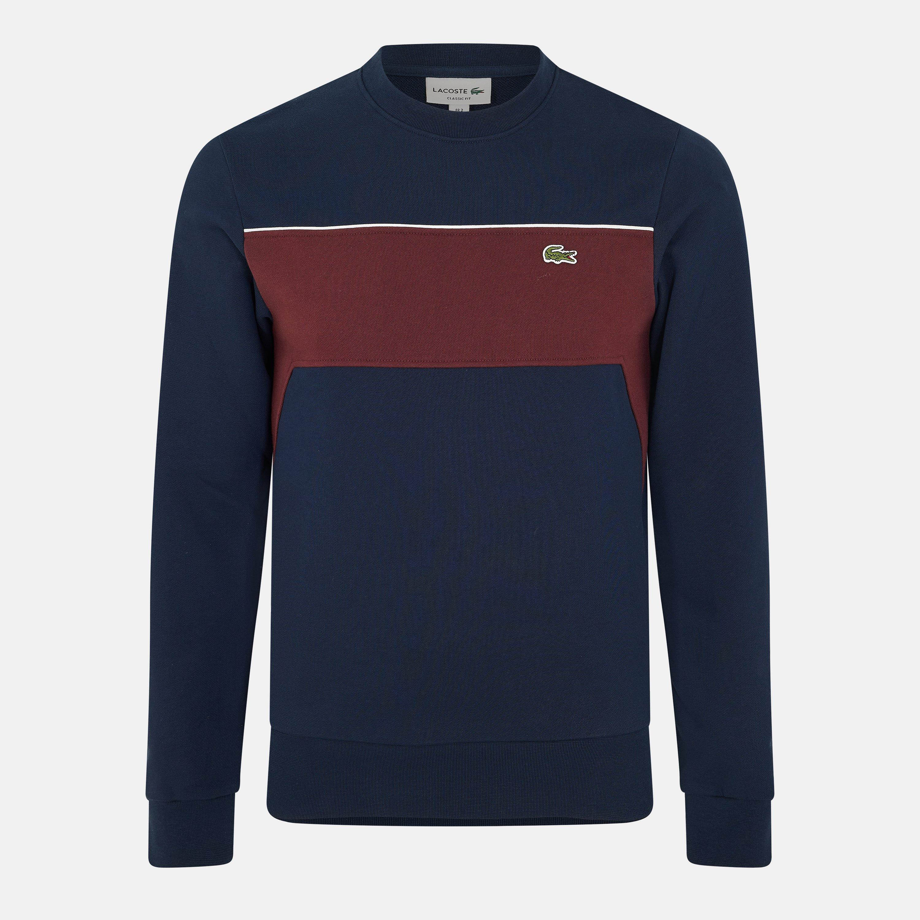 Navy/Expresso - Lacoste - Men's Crew Neck Jumper - 1