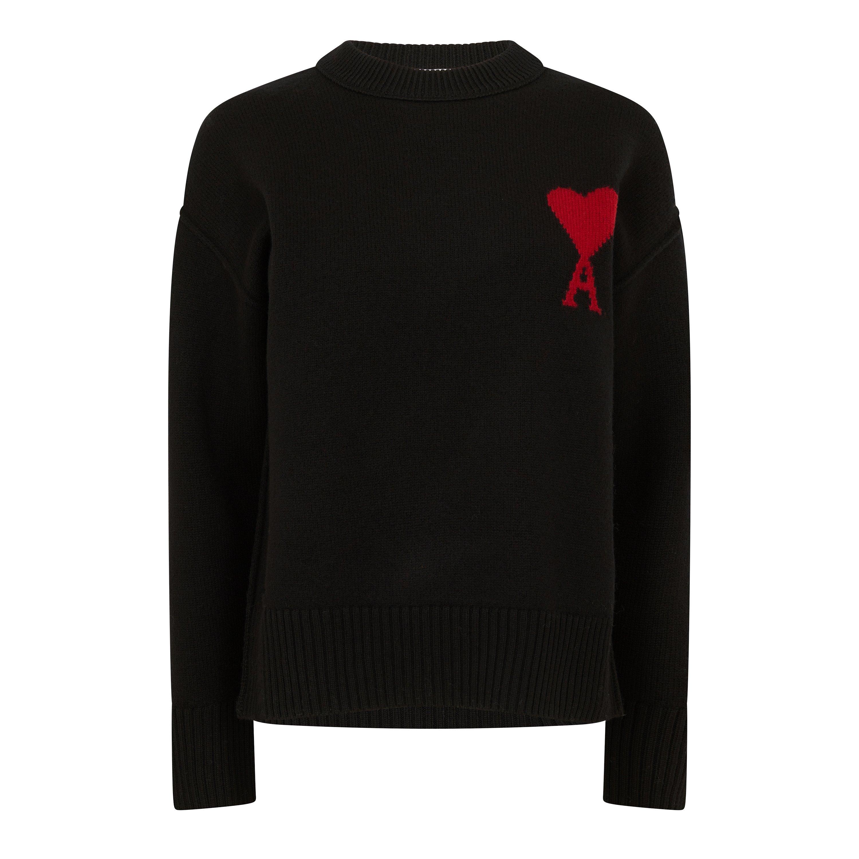 Noir/Rouge - Ami Paris - Women's ADC Crew Neck Jumper - 1