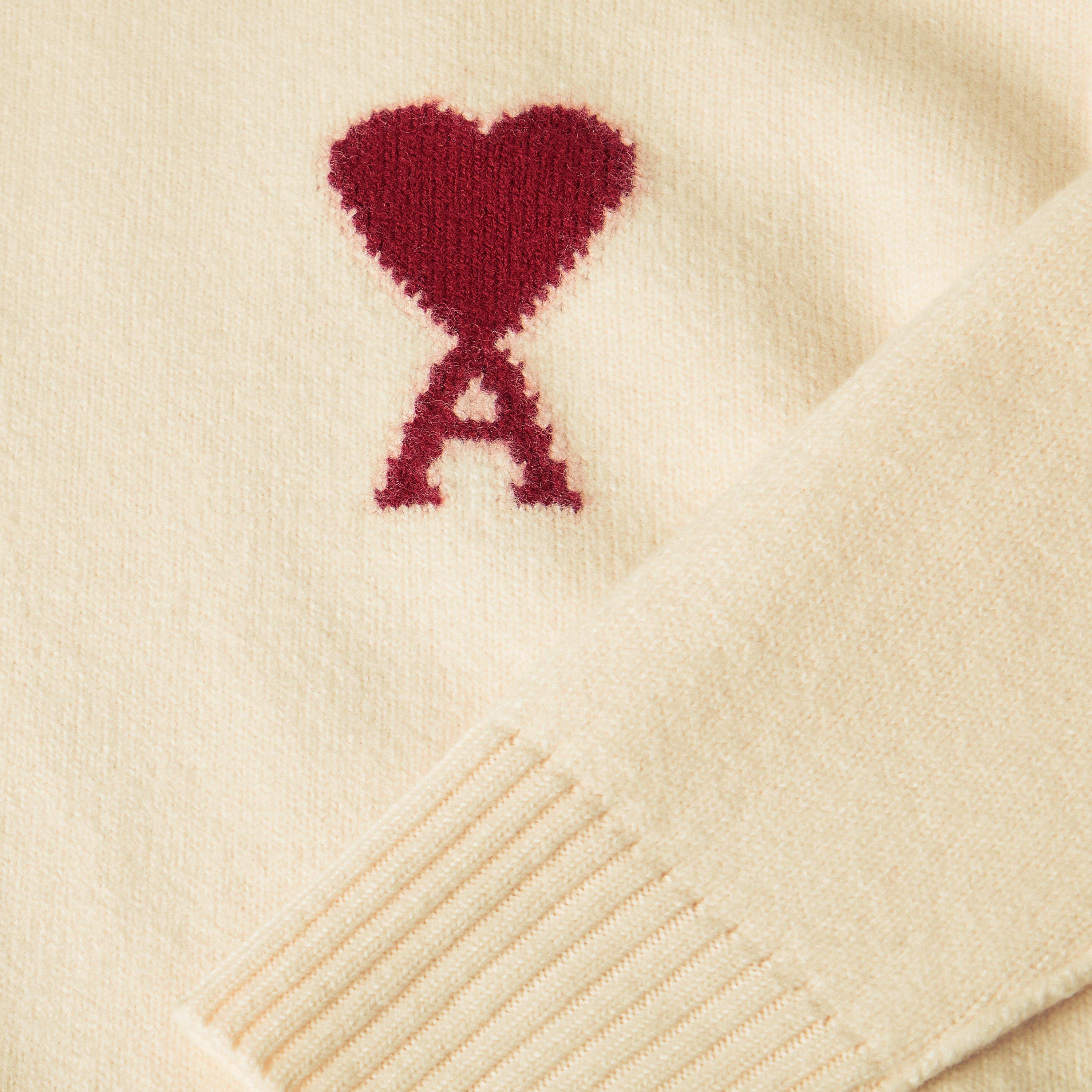 Ecru/Rouge - Ami Paris - Women's ADC Crew Neck Jumper - 5