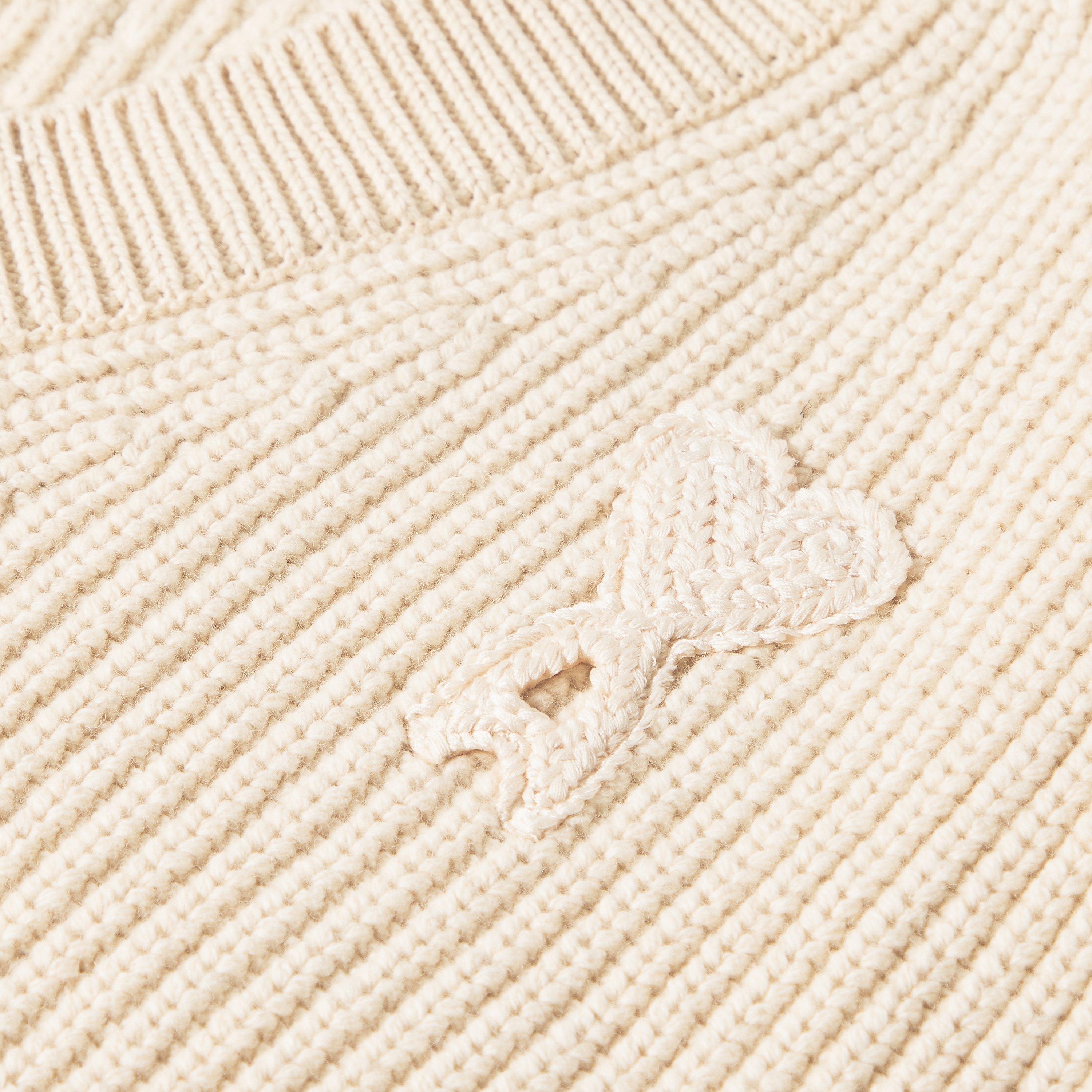 Blanc - Ami Paris - Ami V Neck Jumpr Ld61 - 5