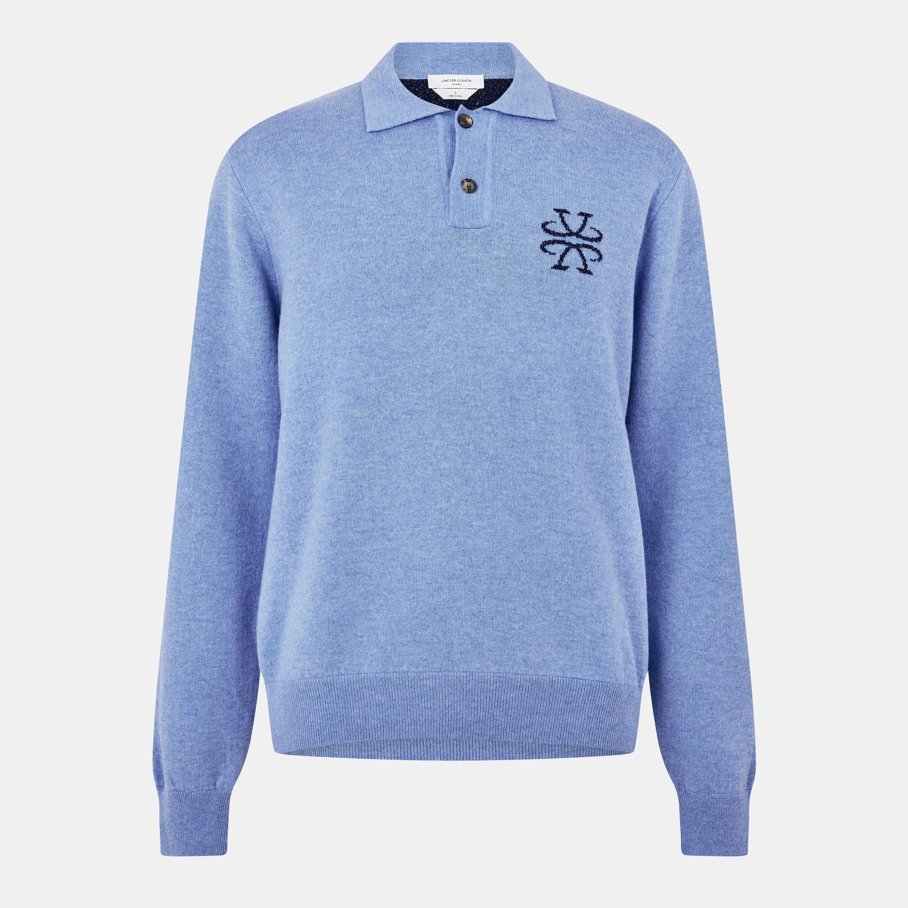 Azure - Jacob Cohen - Men's Polo Knitted Top - 1